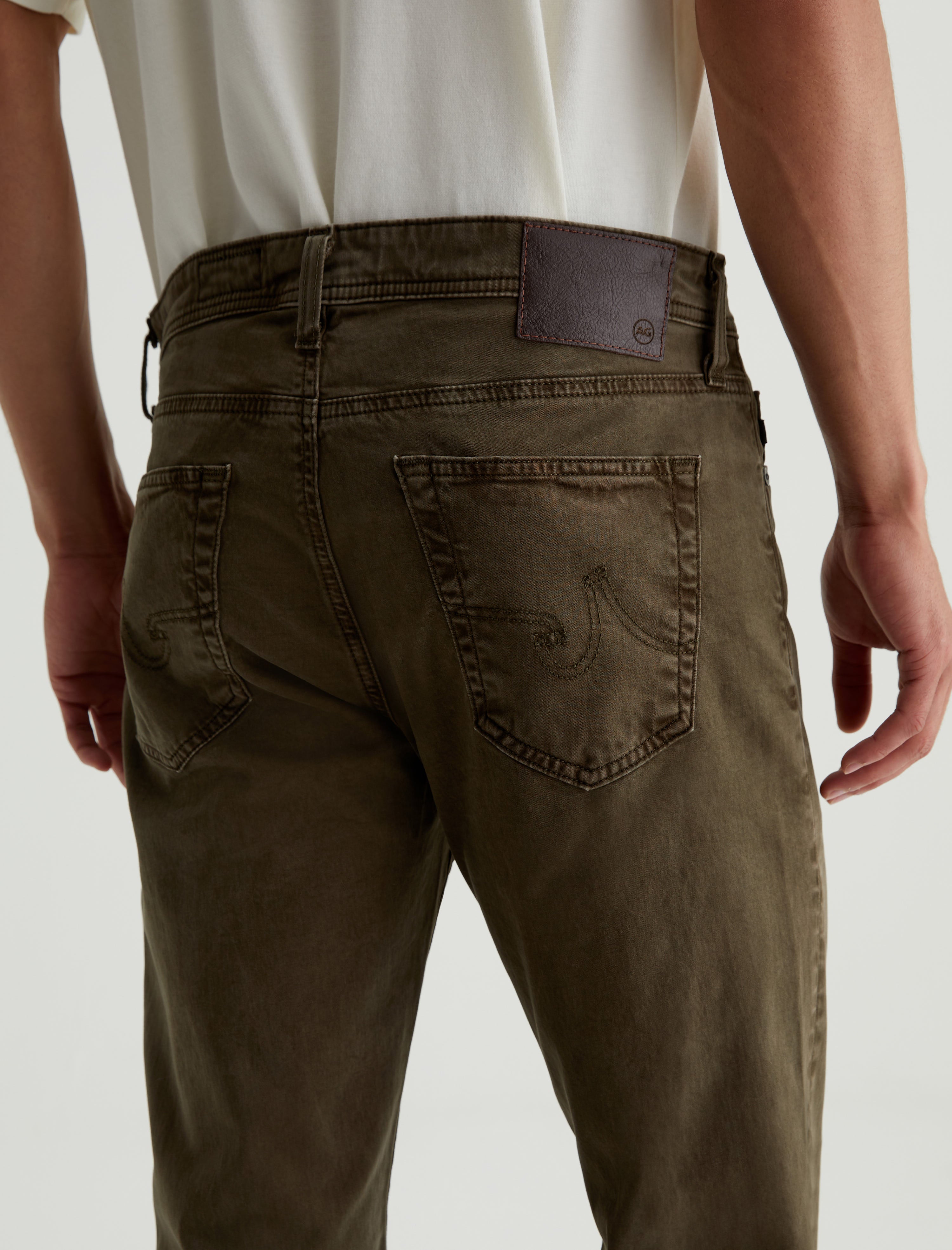 Tellis SUD Sulfur Dried Cedar Sueded Modern Slim Men Bottom Photo 6