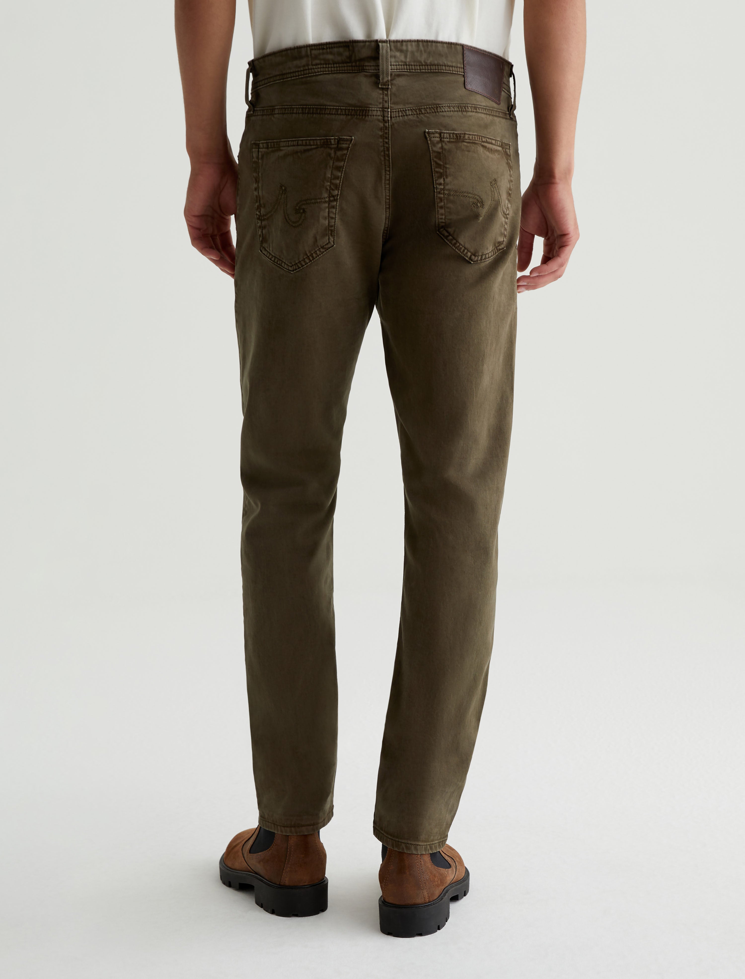 Tellis SUD Sulfur Dried Cedar Sueded Modern Slim Men Bottom Photo 7