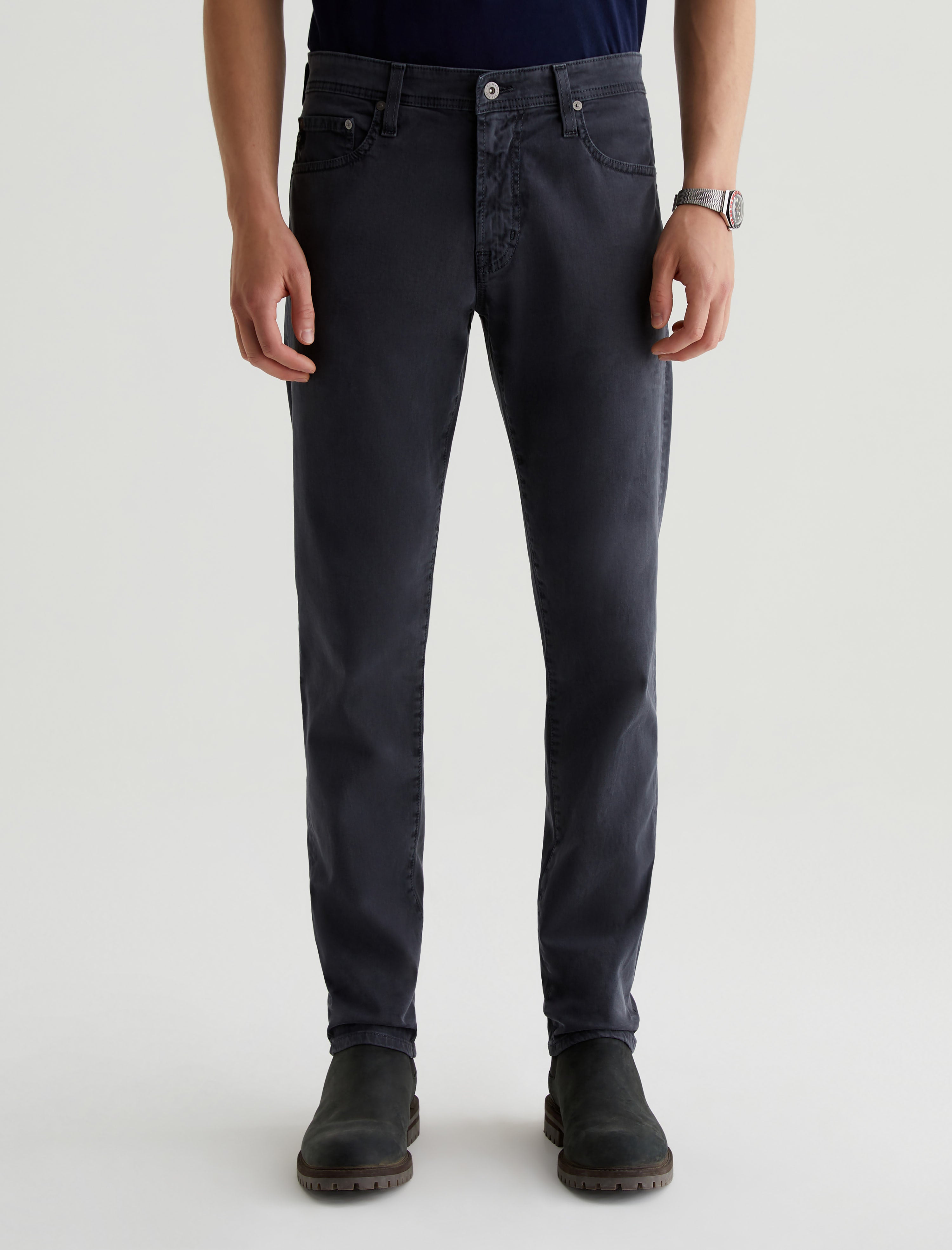 Tellis SUD Sulfur Gunpowder Sueded Modern Slim Men Bottom Photo 2