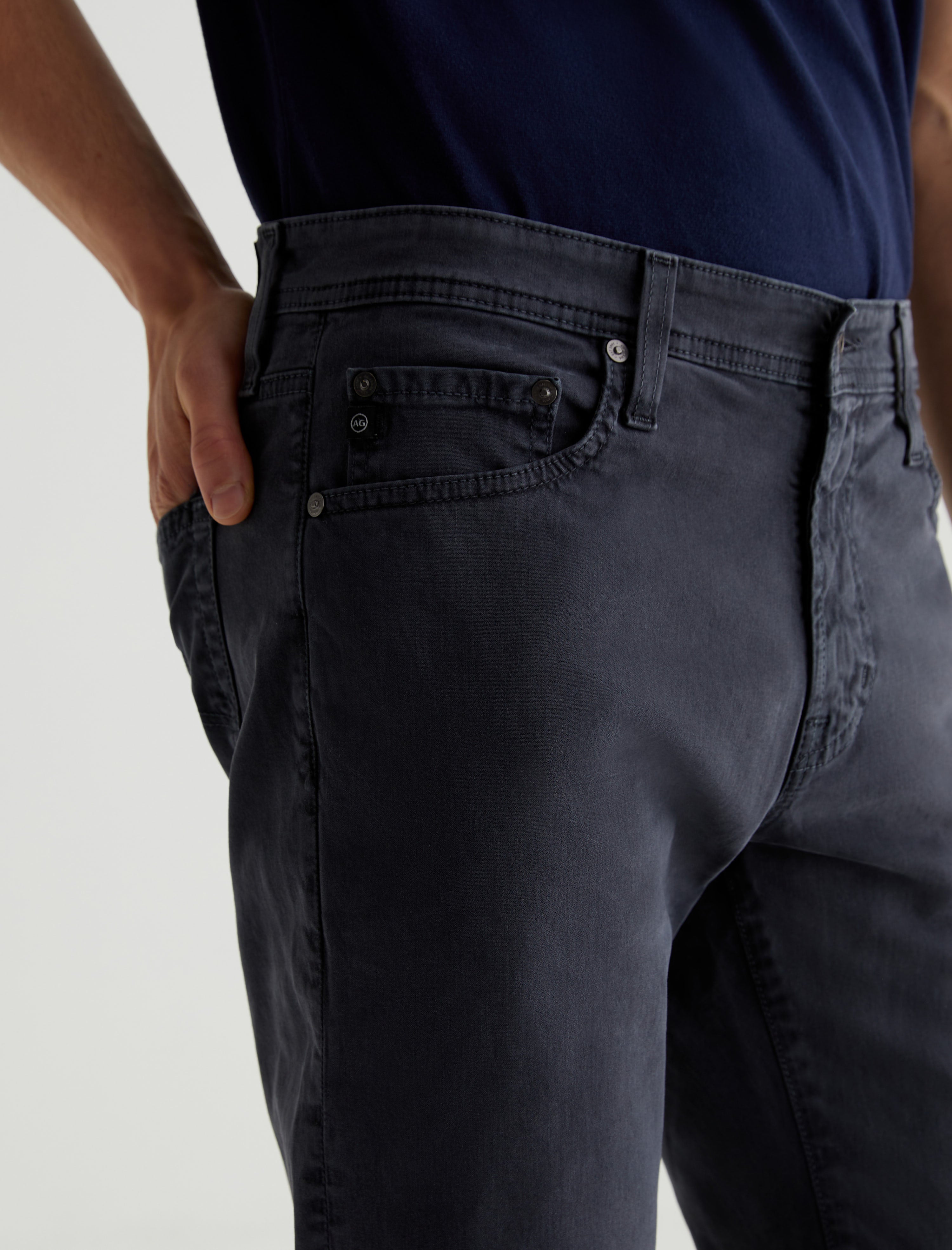 Tellis SUD Sulfur Gunpowder Sueded Modern Slim Men Bottom Photo 3