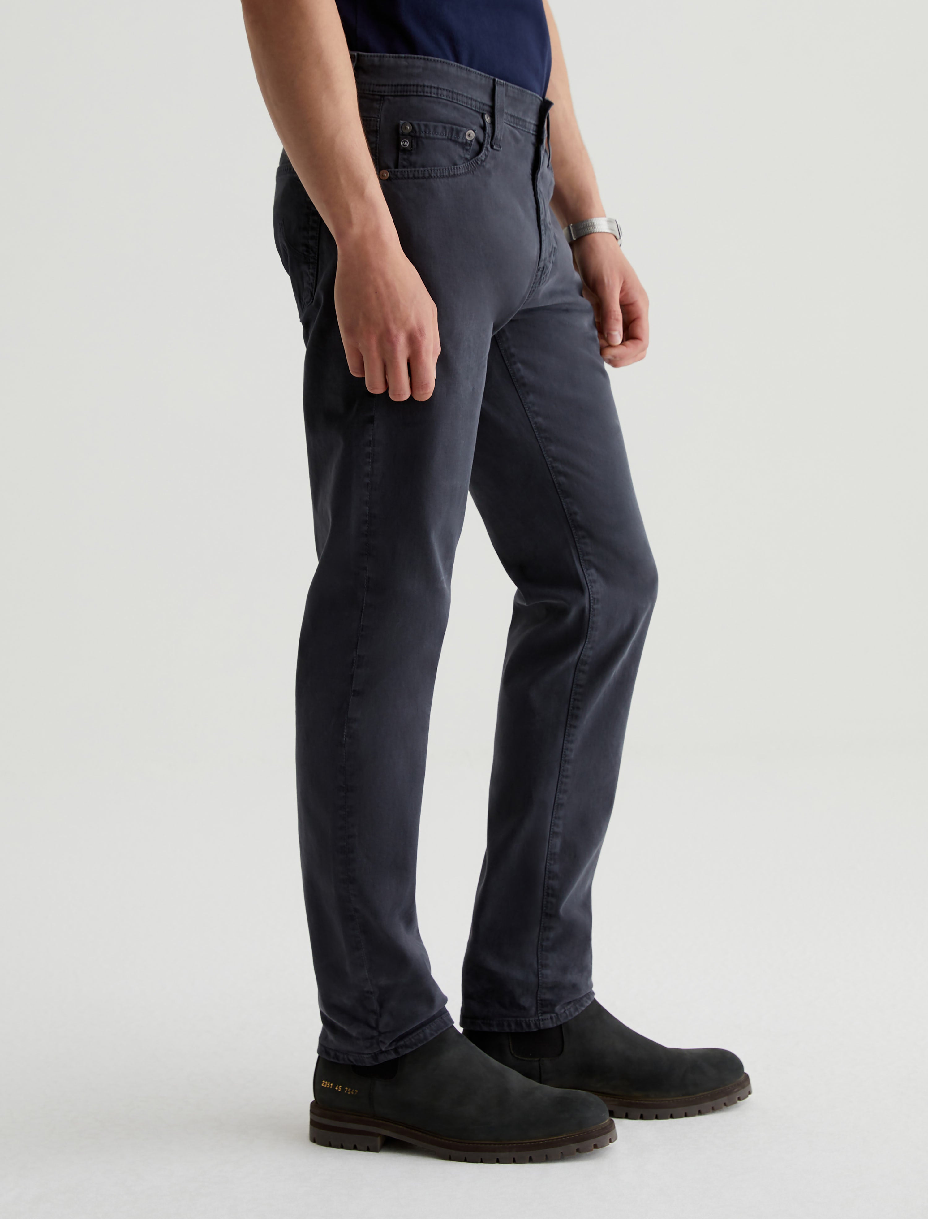 Tellis SUD Sulfur Gunpowder Sueded Modern Slim Men Bottom Photo 4