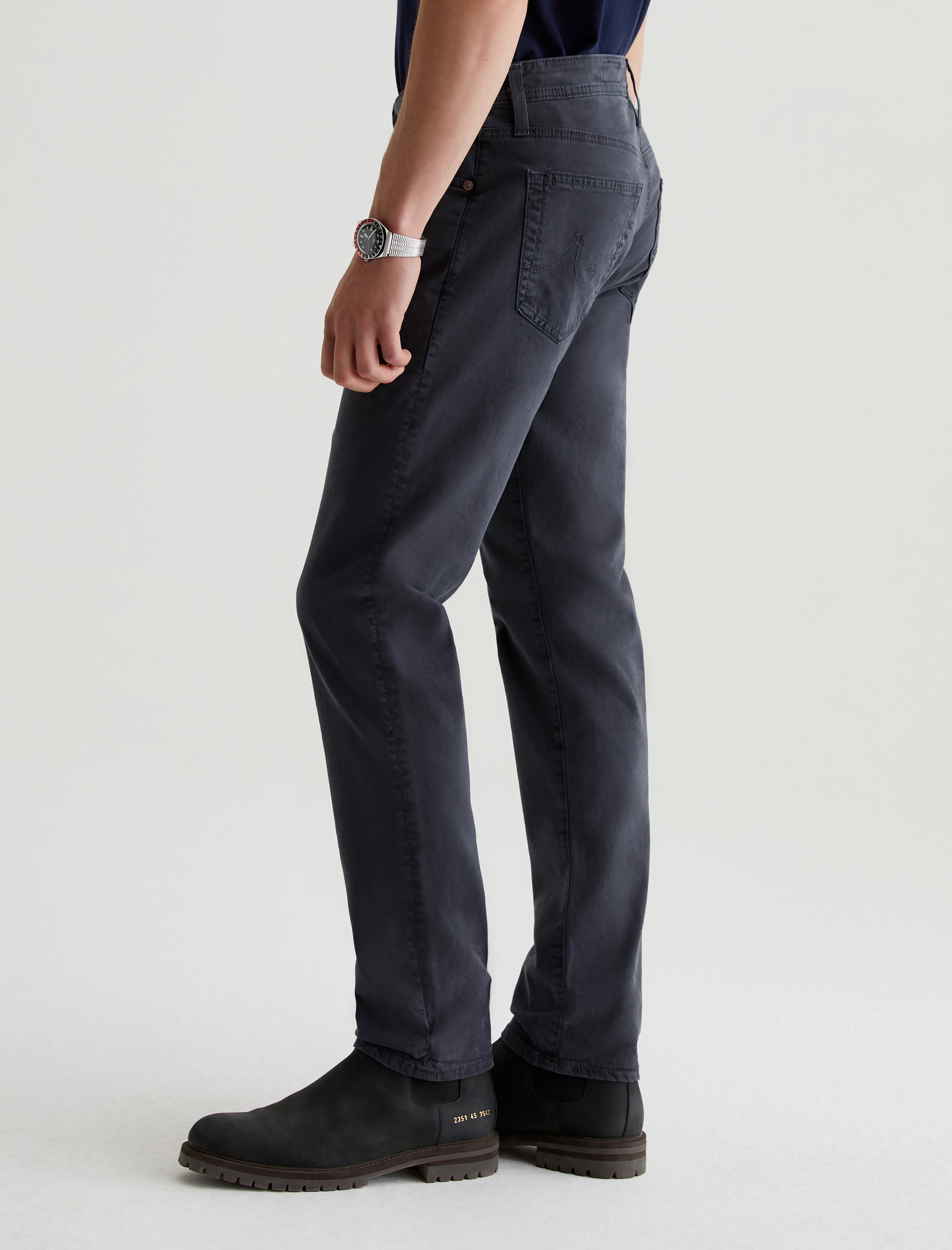 Tellis SUD Sulfur Gunpowder Sueded Modern Slim Men Bottom Photo 5