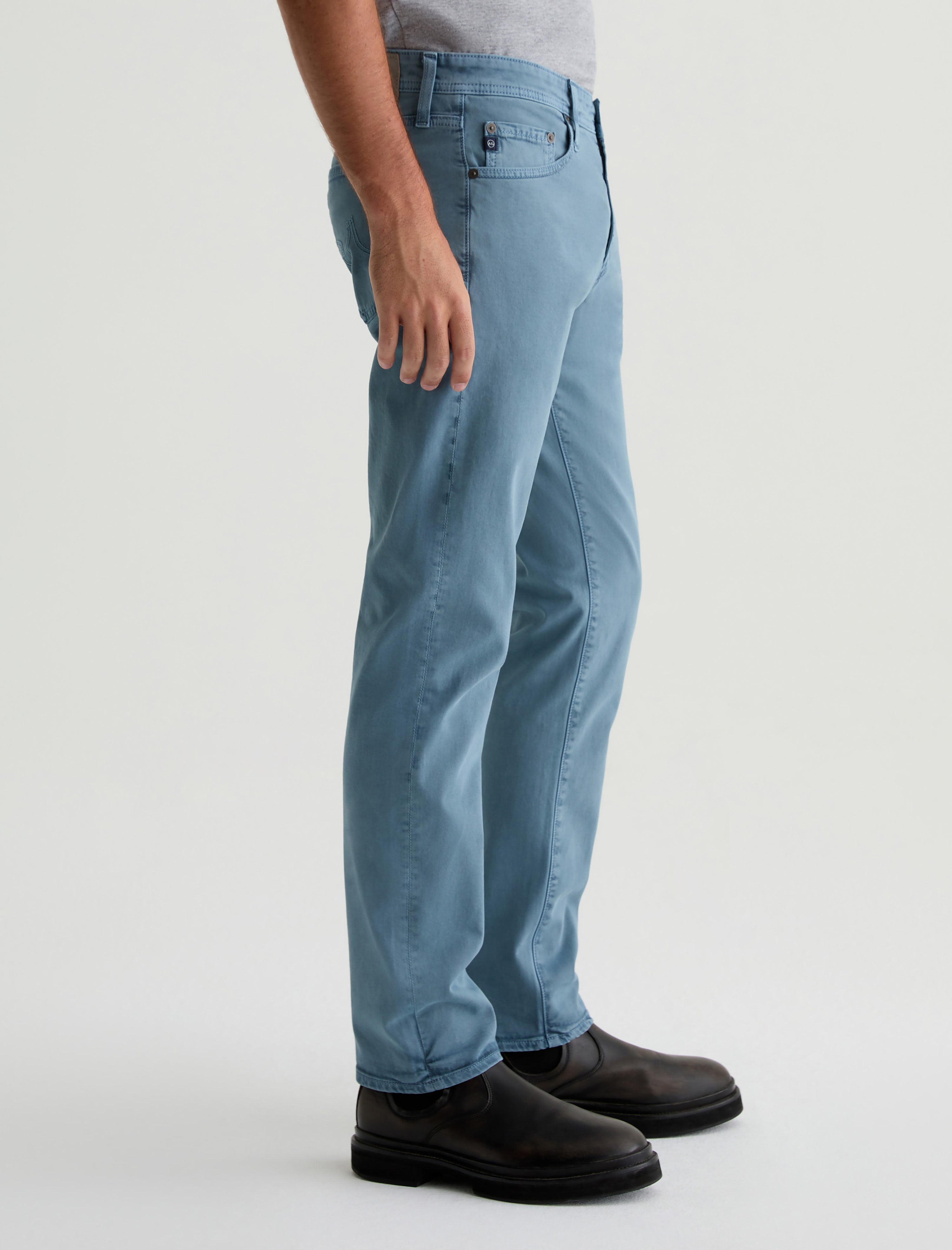 Tellis SUD Sulfur Hazy Lake Sueded Modern Slim Men Bottom Photo 4