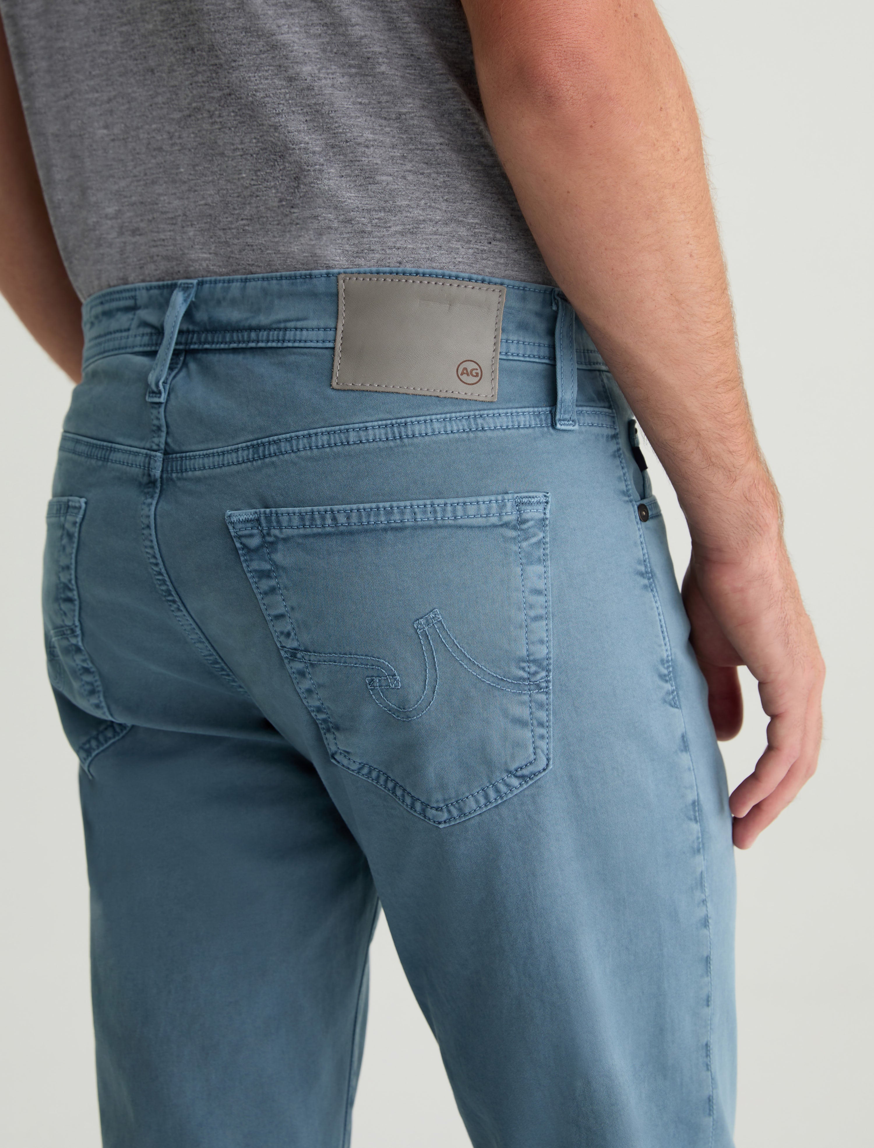 Tellis SUD Sulfur Hazy Lake Sueded Modern Slim Men Bottom Photo 6