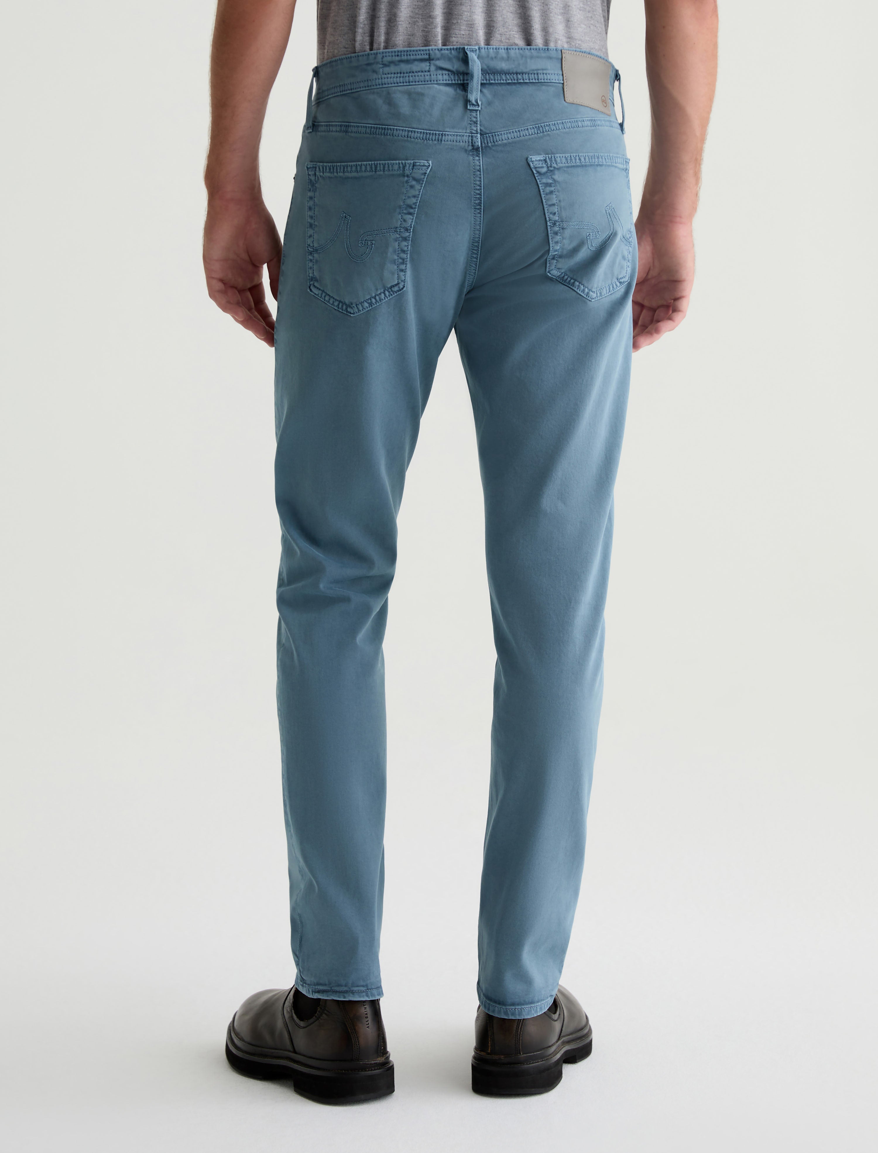Tellis SUD Sulfur Hazy Lake Sueded Modern Slim Men Bottom Photo 7