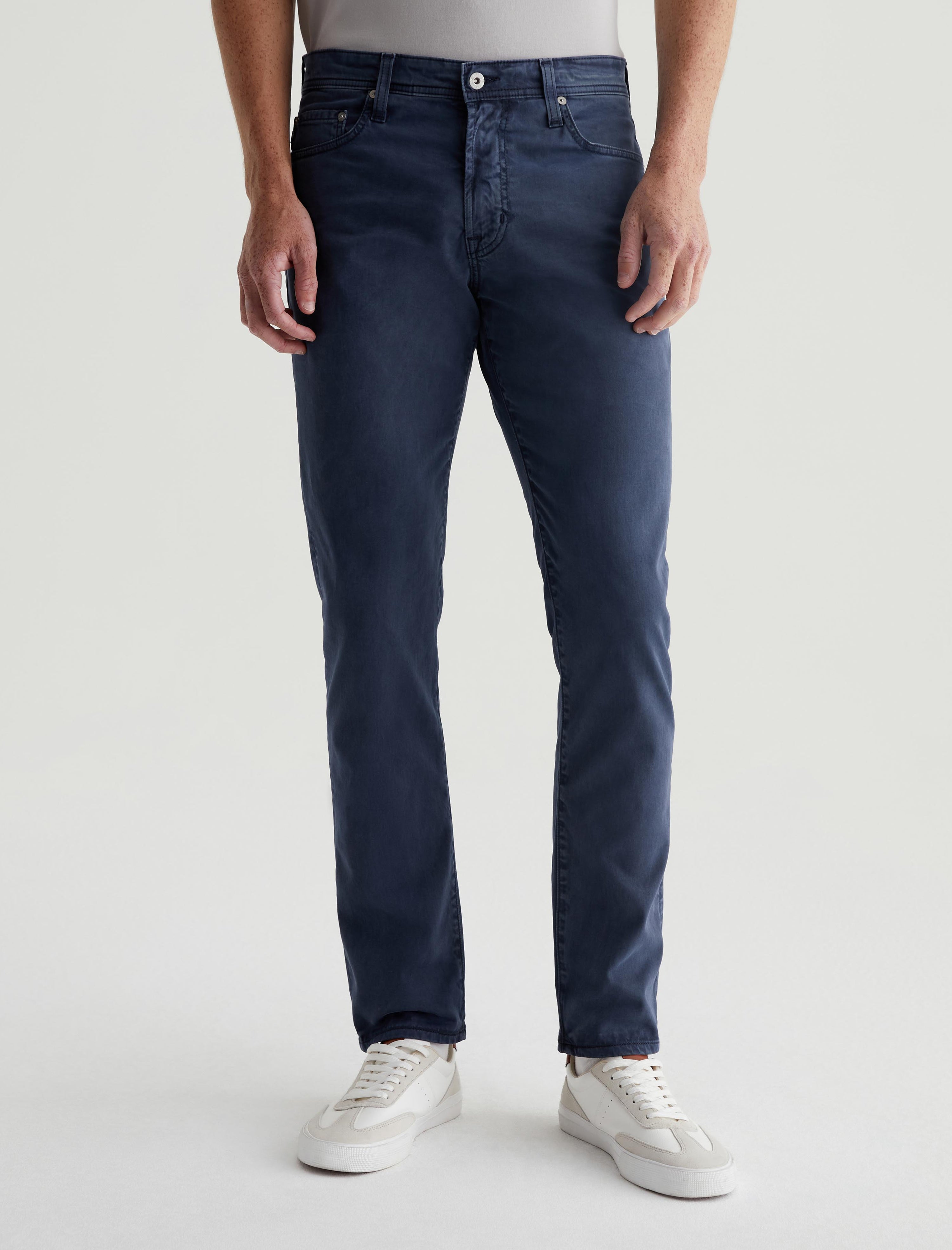 Tellis SUD Sulfur Marine Haze Sueded Modern Slim Men Bottom Photo 2