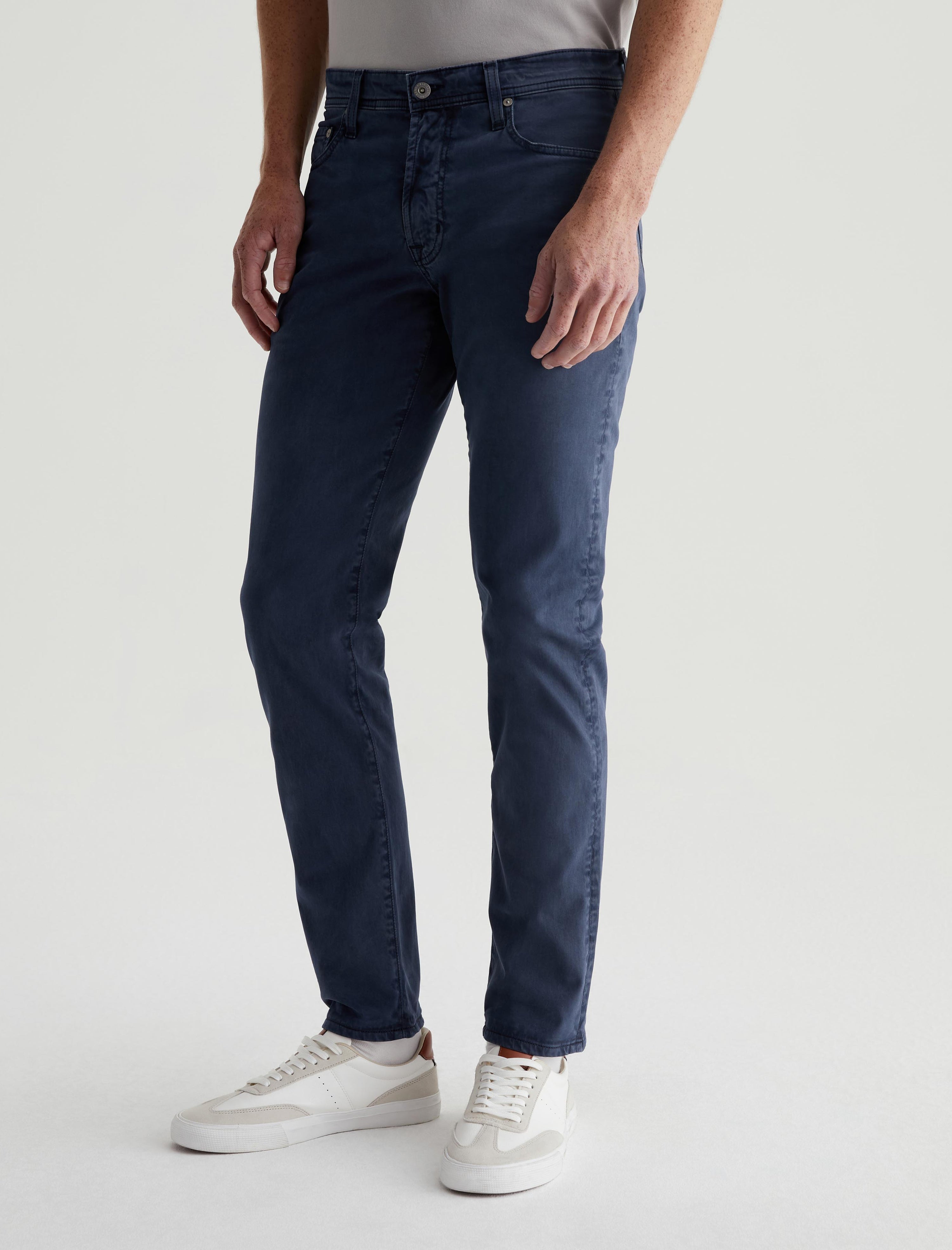 Tellis SUD Sulfur Marine Haze Sueded Modern Slim Men Bottom Photo 5