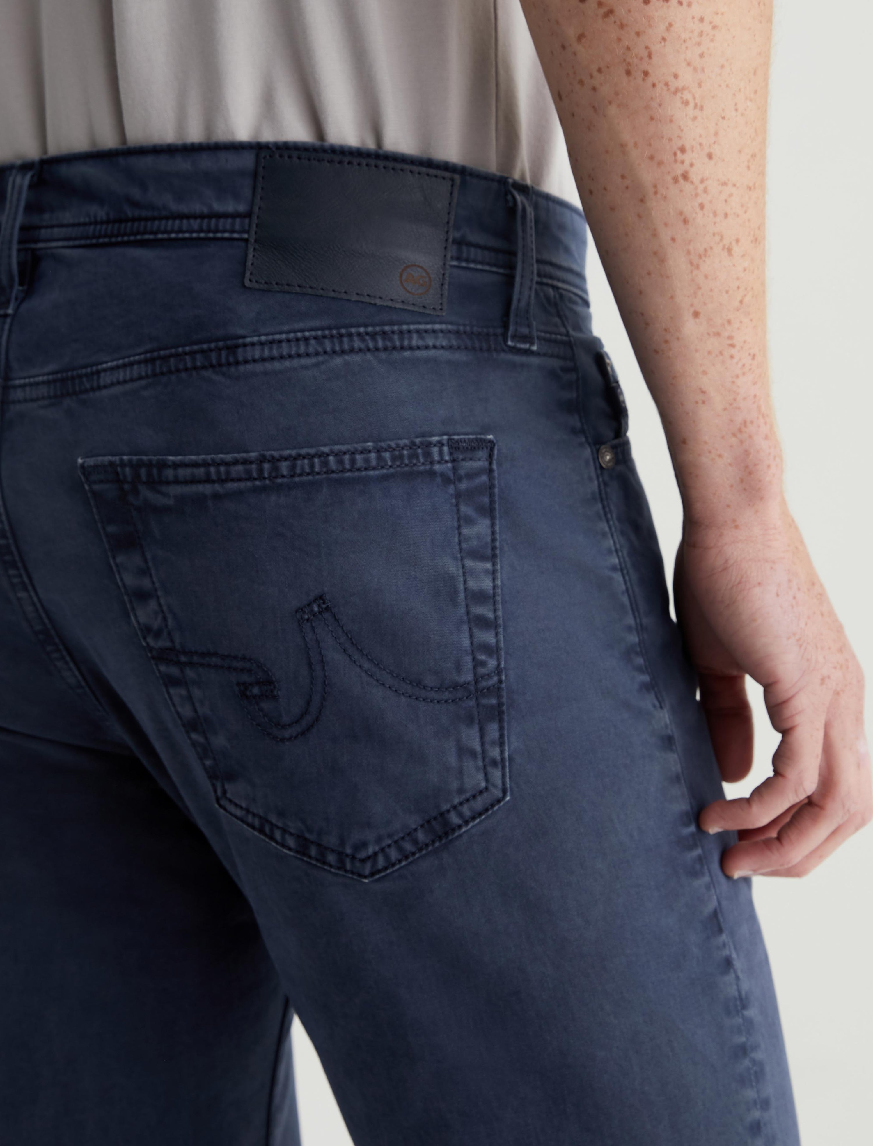 Tellis SUD Sulfur Marine Haze Sueded Modern Slim Men Bottom Photo 6