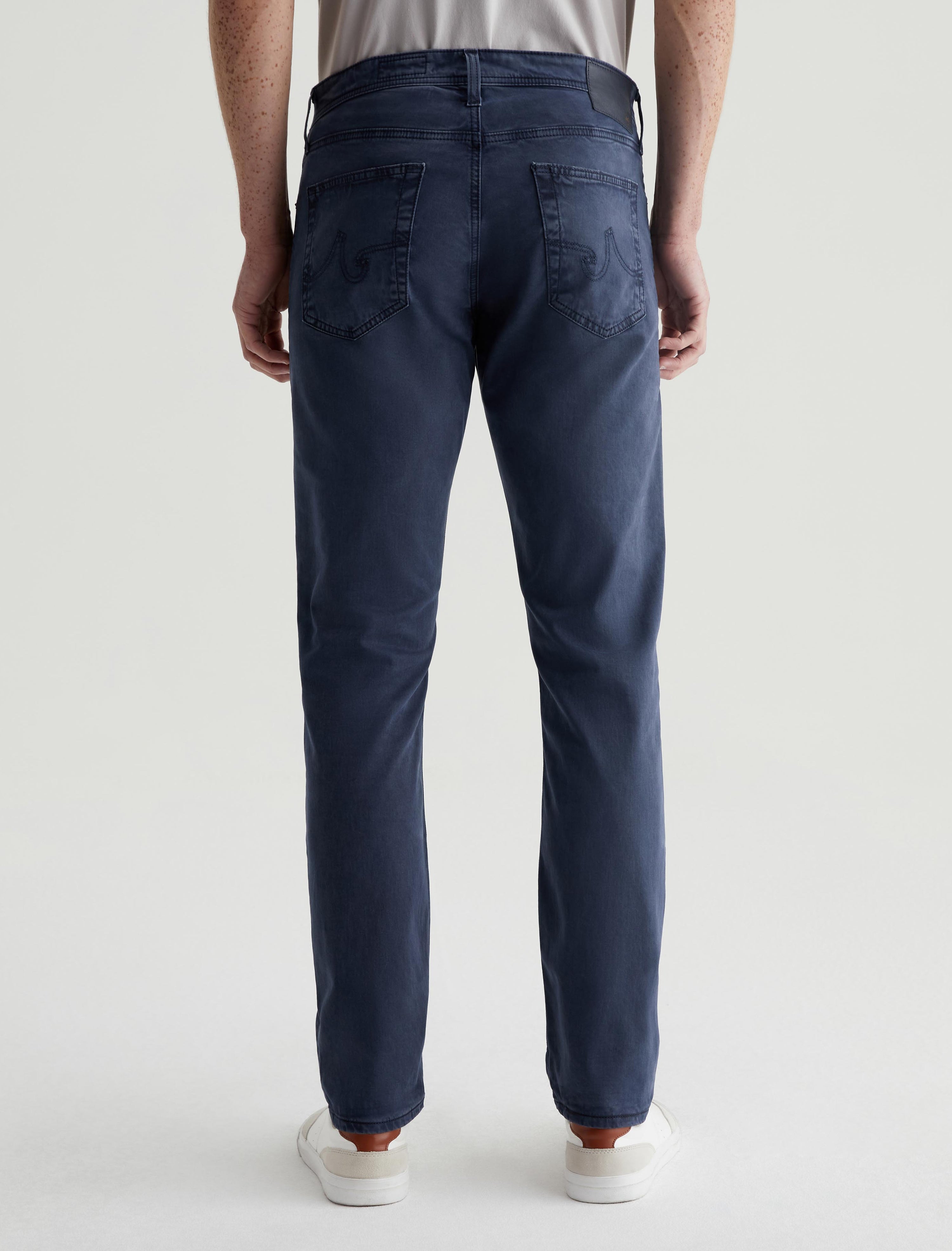 Tellis SUD Sulfur Marine Haze Sueded Modern Slim Men Bottom Photo 7