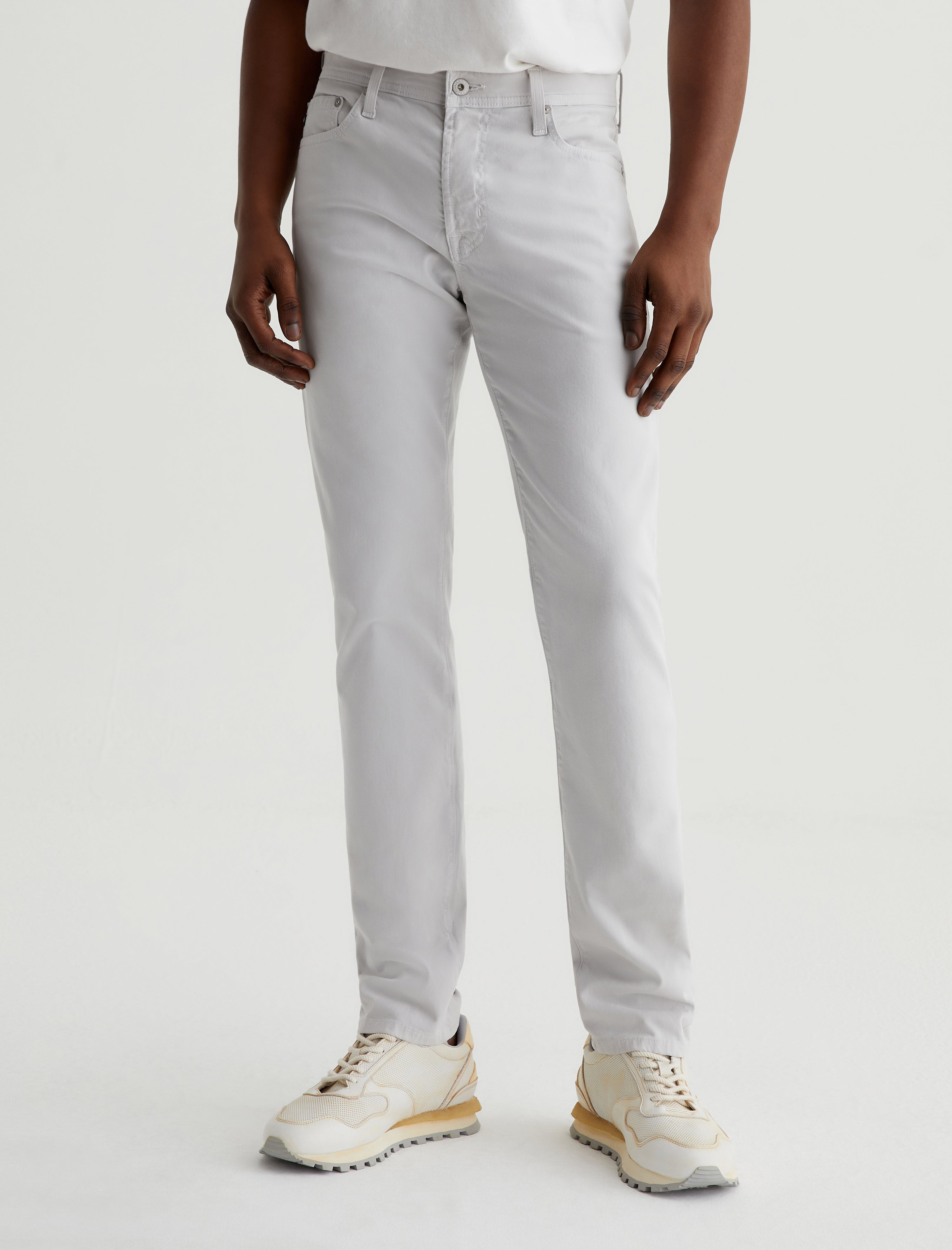 Tellis SUD Silver Fog Sueded Modern Slim Men Bottom Photo 2