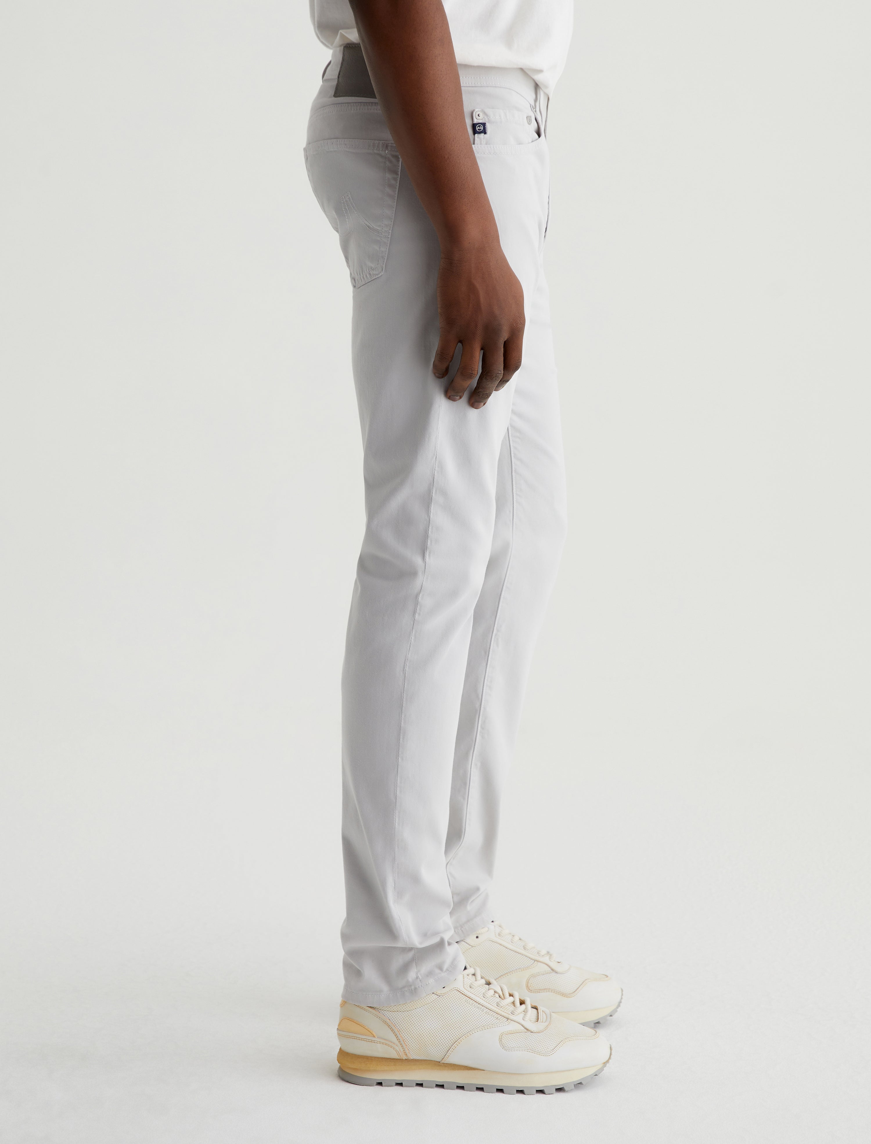 Tellis SUD Silver Fog Sueded Modern Slim Men Bottom Photo 4