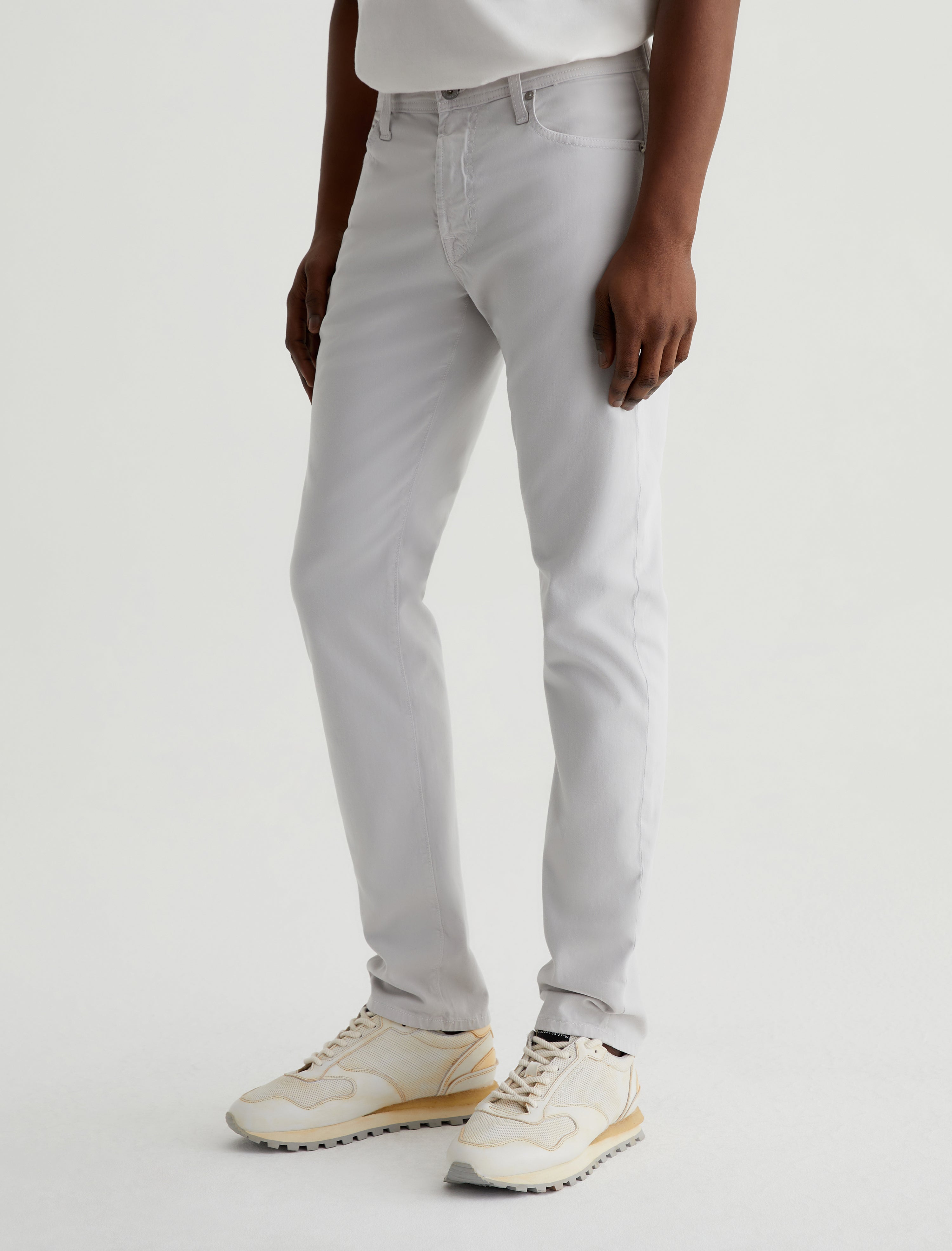 Tellis SUD Silver Fog Sueded Modern Slim Men Bottom Photo 5