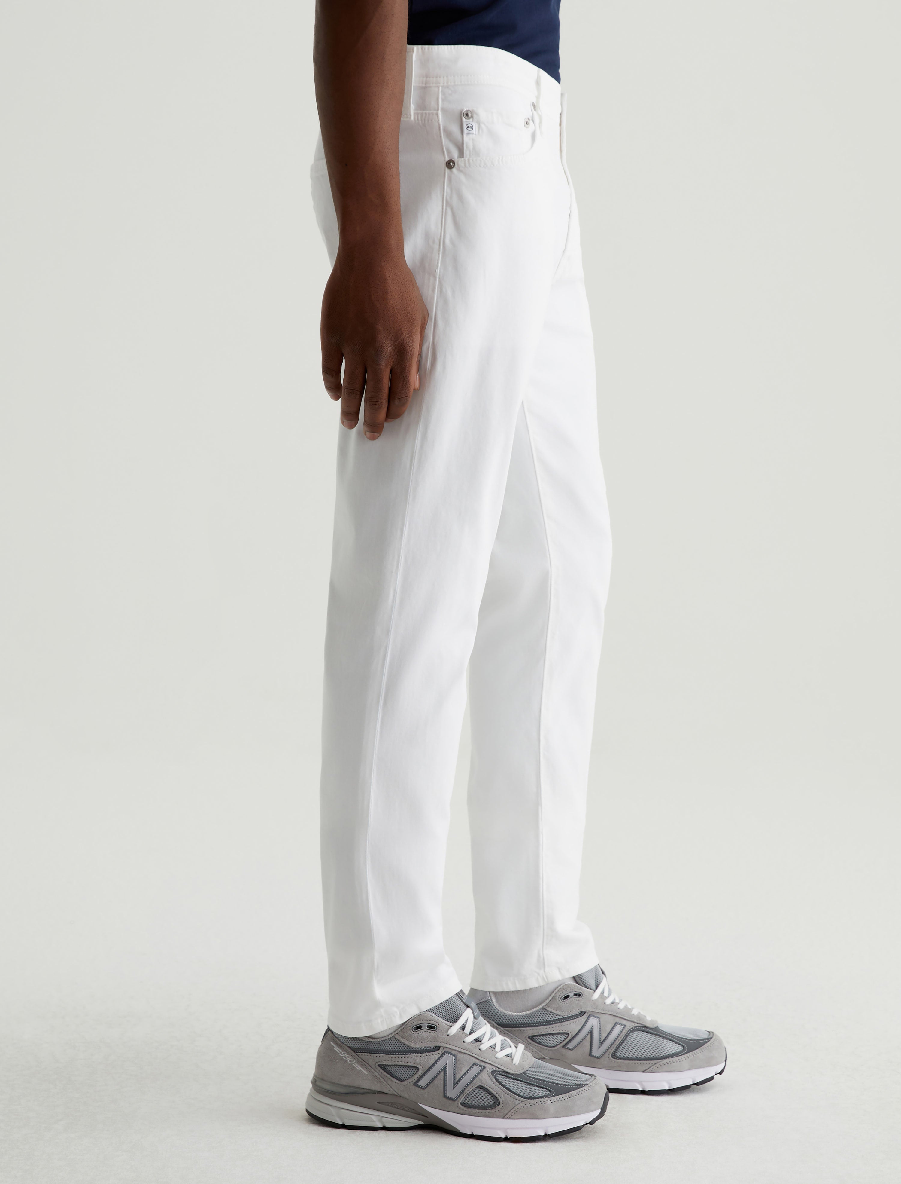 Tellis SUD White Sueded Modern Slim Men Bottom Photo 4