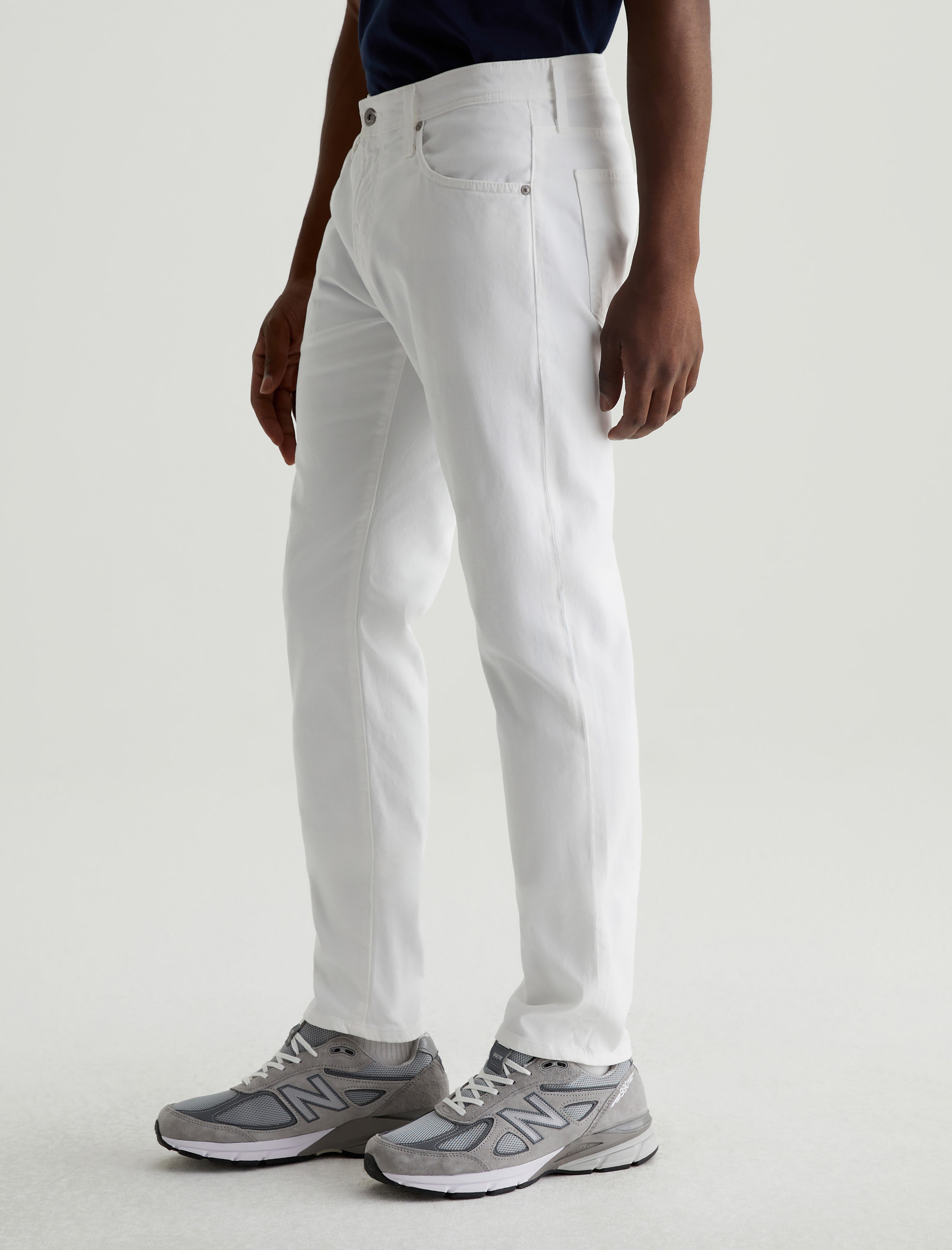 Tellis SUD White Sueded Modern Slim Men Bottom Photo 5