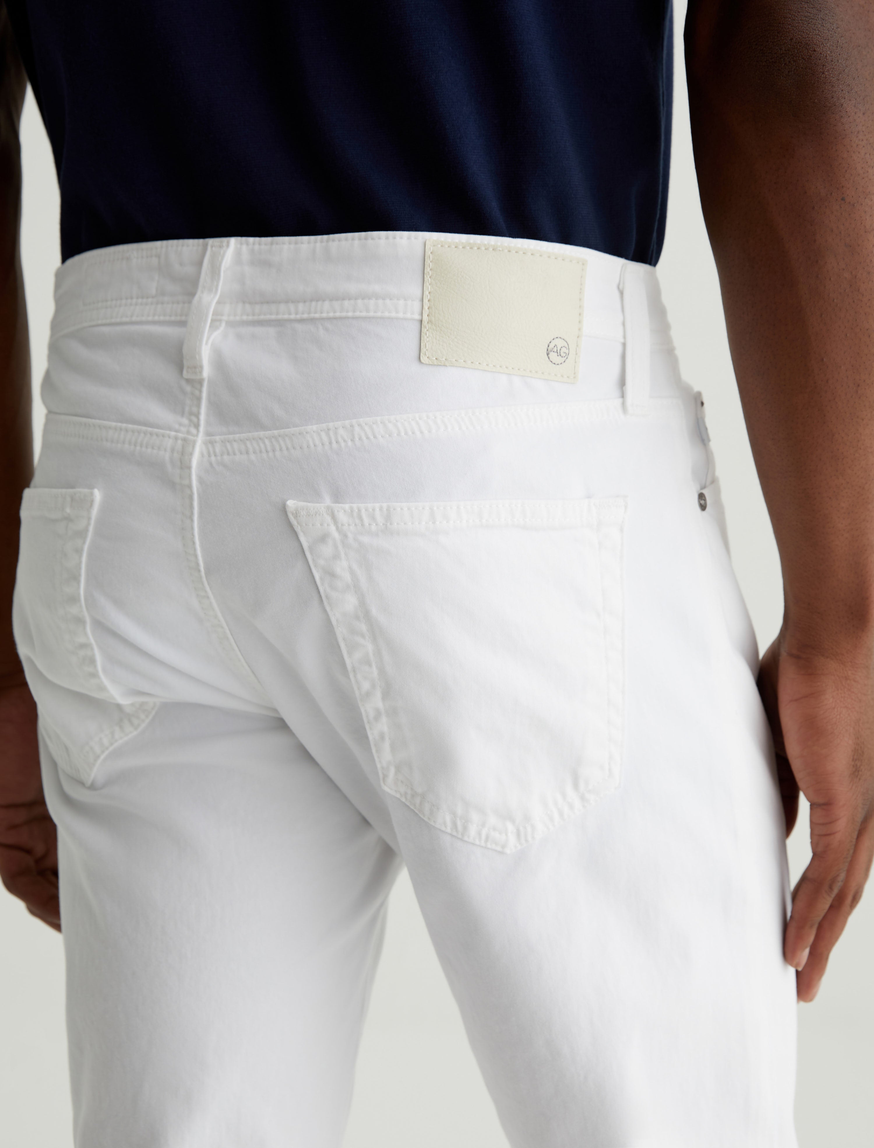 Tellis SUD White Sueded Modern Slim Men Bottom Photo 6