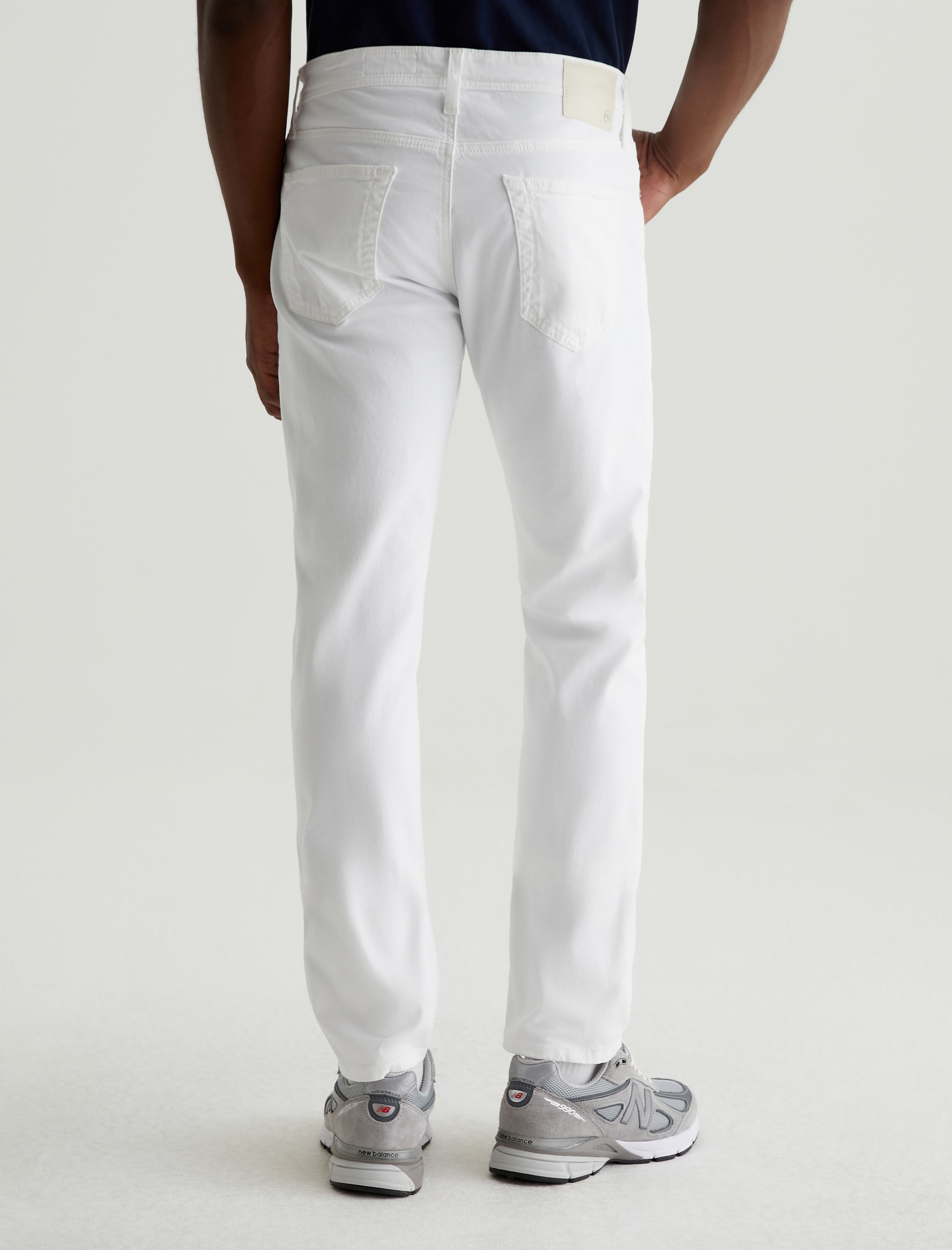 Tellis SUD White Sueded Modern Slim Men Bottom Photo 7