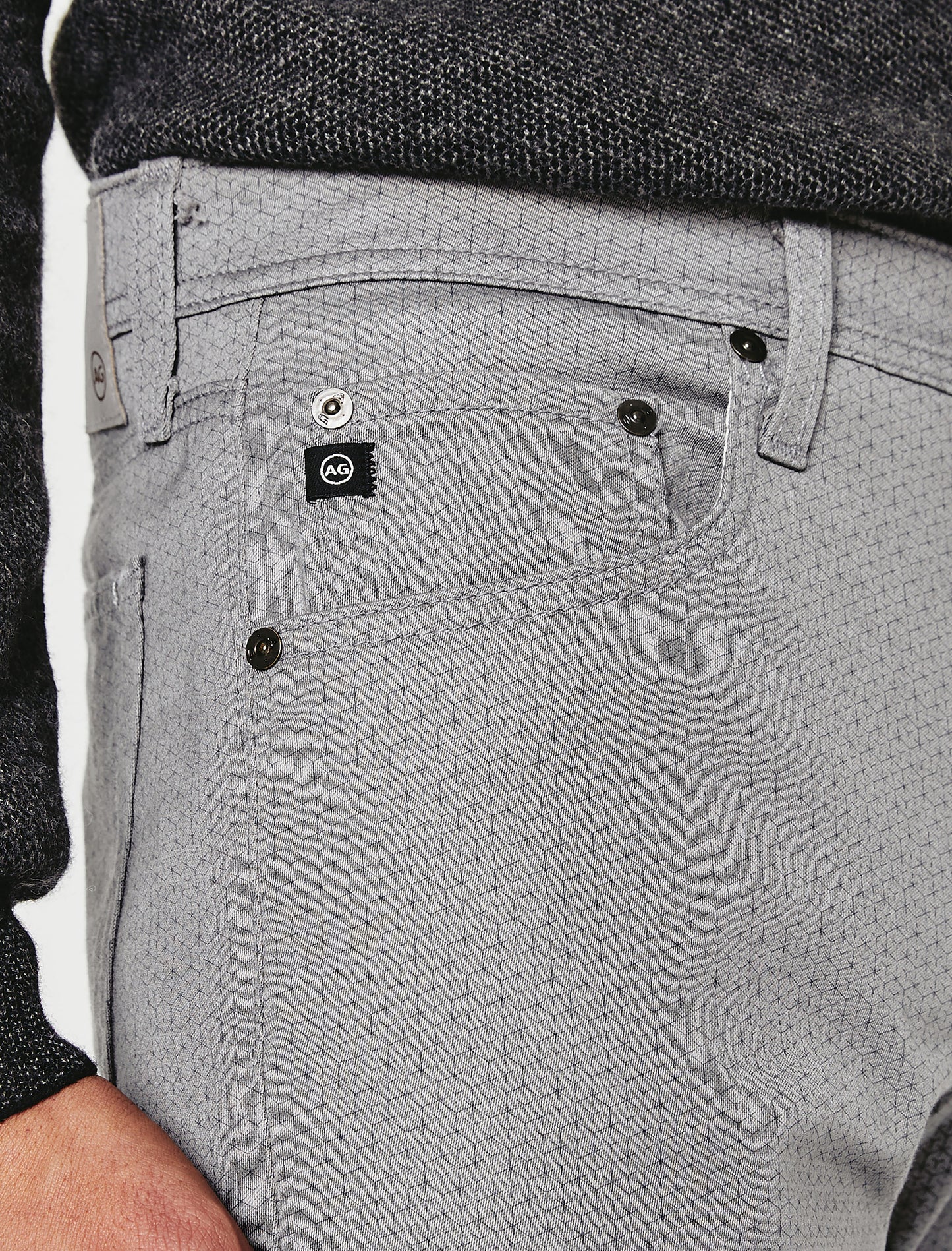 Tellis Gladwell Grey Multi Modern Slim Men Bottom Photo 3