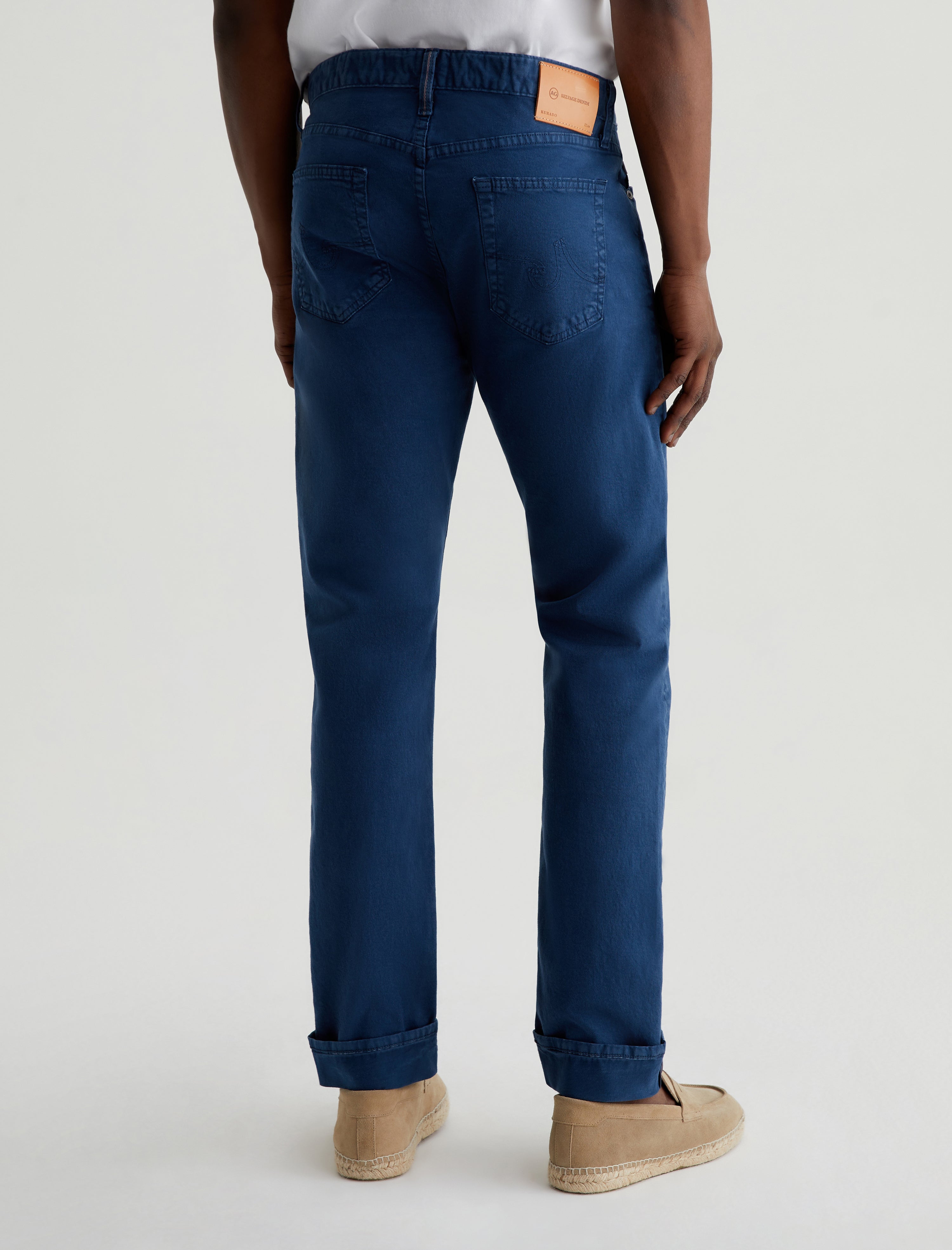 Everett Selvage Sulfur Pier Blue Slim Straight Men Bottom Photo 7