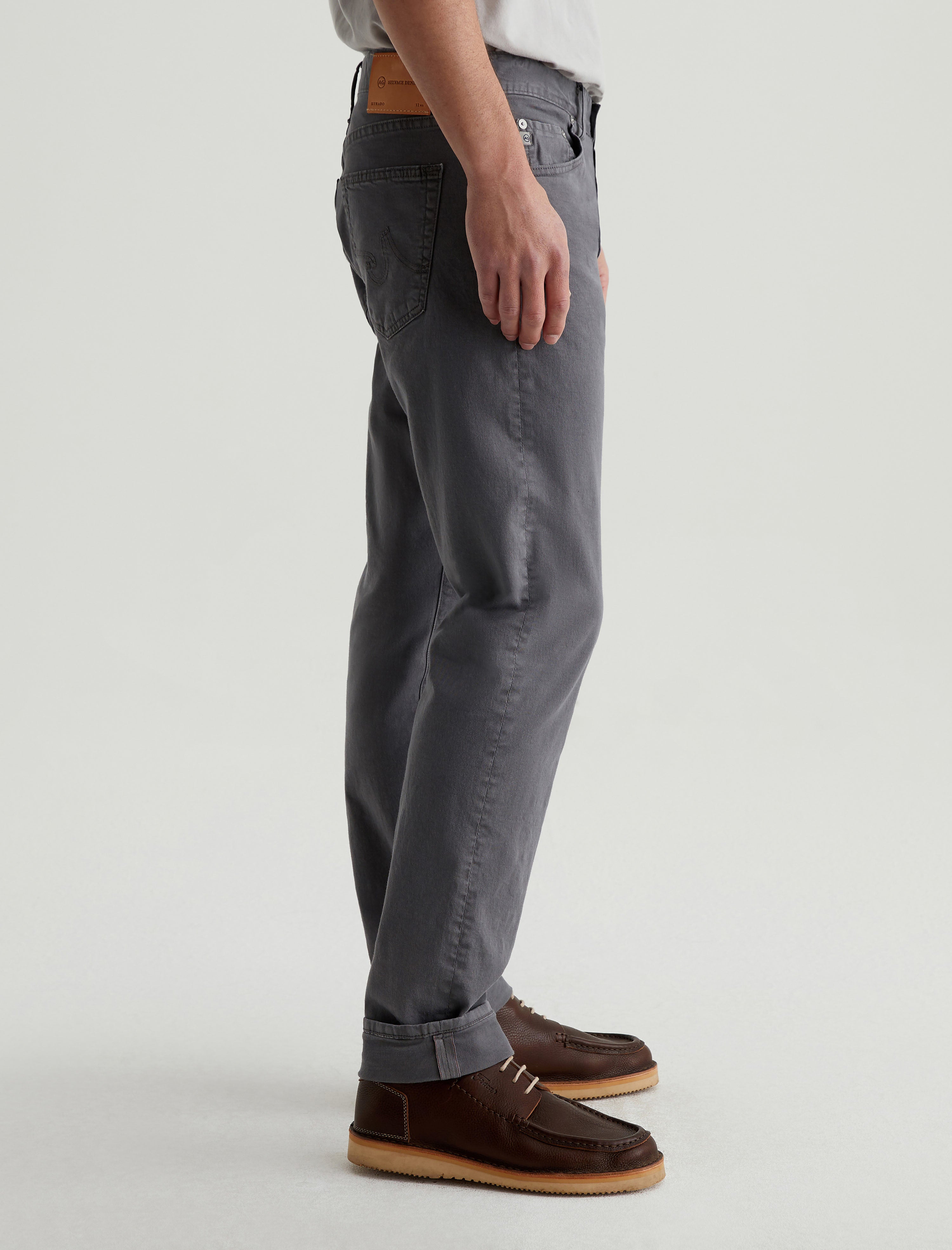 Everett Selvage Sulfur Storm Grey Slim Straight Men Bottom Photo 4