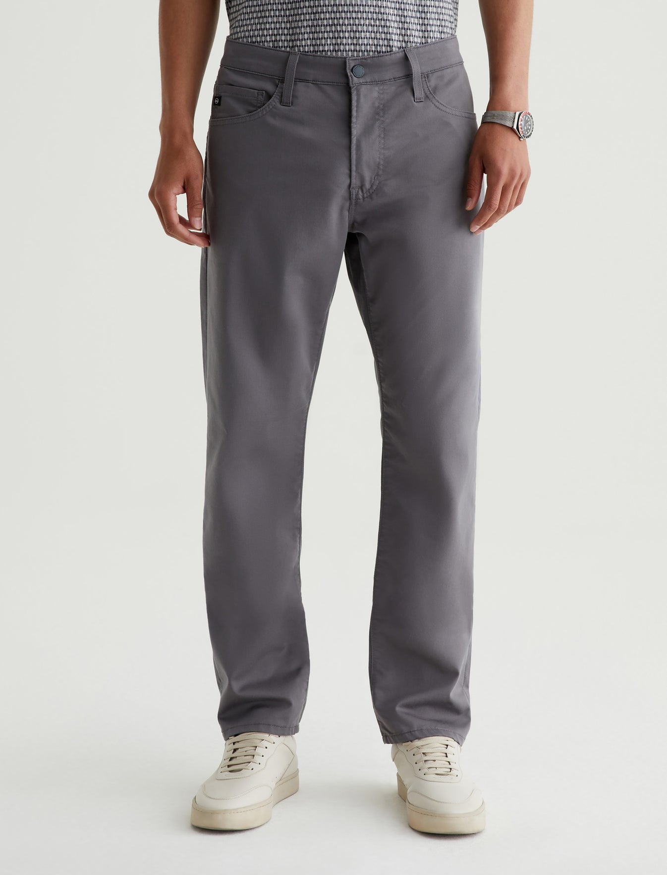 Everett - Performance Folkestone Grey Airluxe™ Slim Straight Men Bottom Photo 2