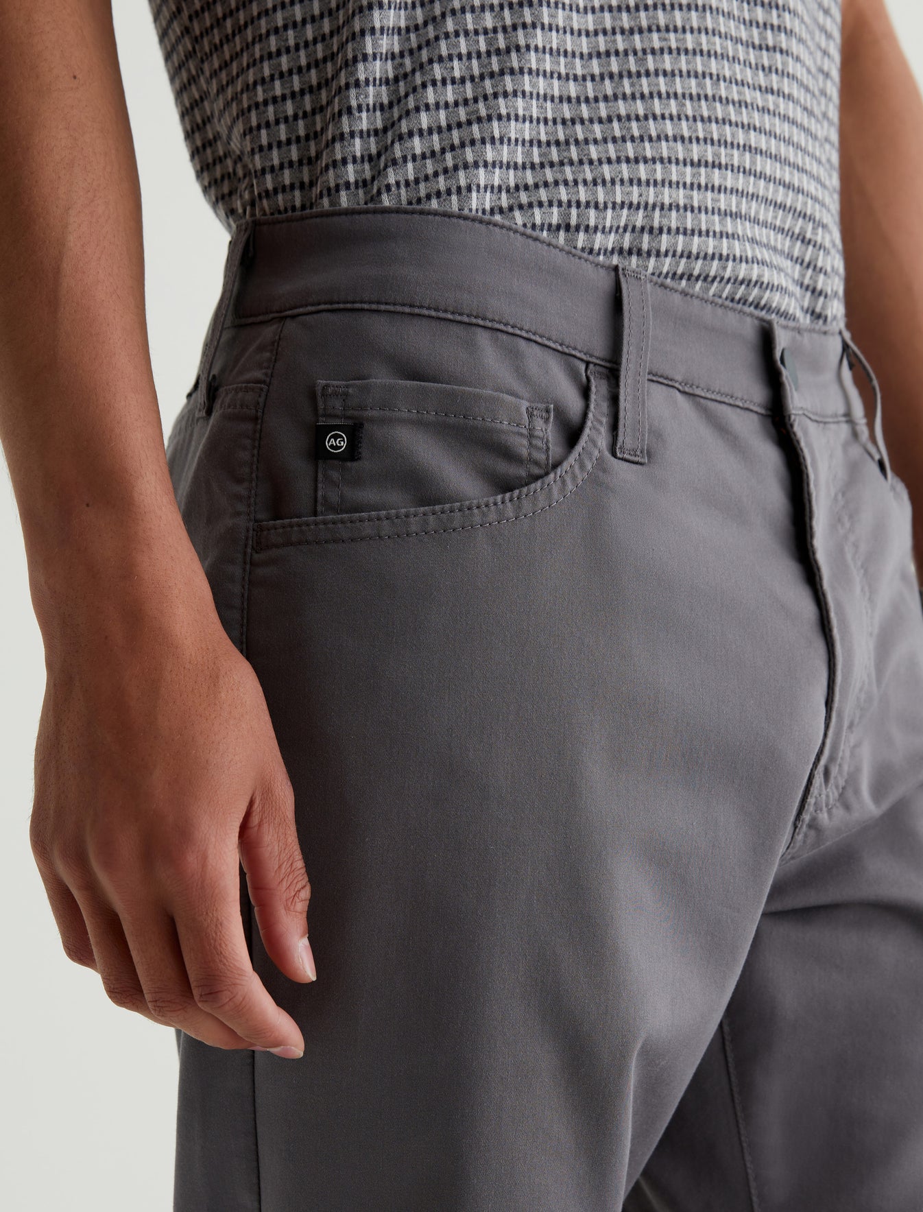 Everett - Performance Folkestone Grey Airluxe™ Slim Straight Men Bottom Photo 3