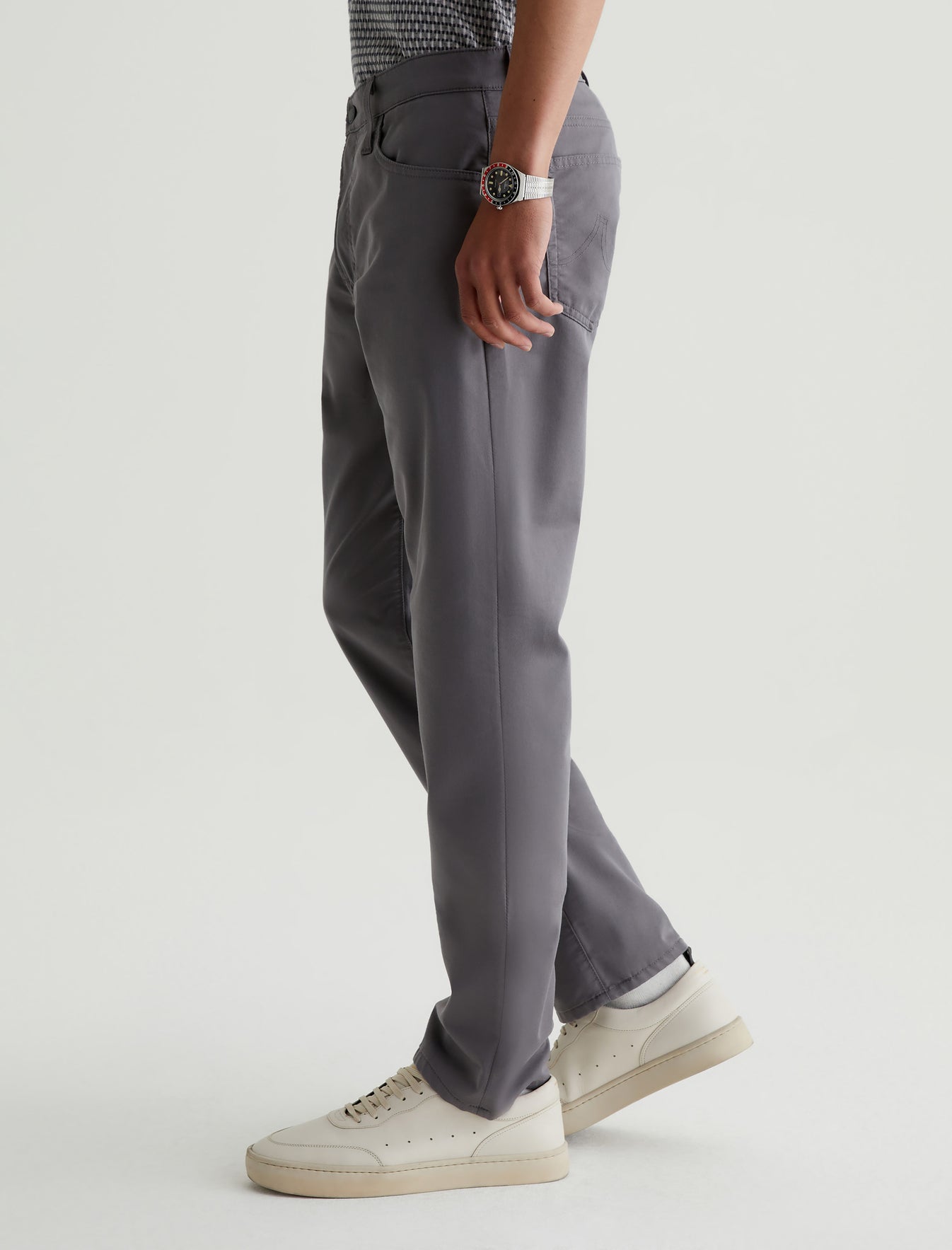Everett - Performance Folkestone Grey Airluxe™ Slim Straight Men Bottom Photo 5