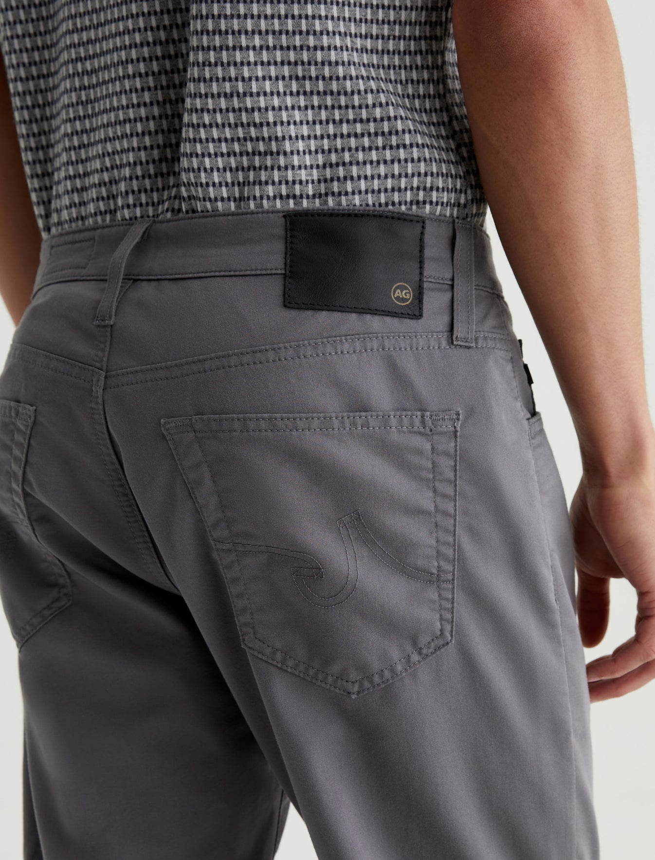Everett - Performance Folkestone Grey Airluxe™ Slim Straight Men Bottom Photo 6