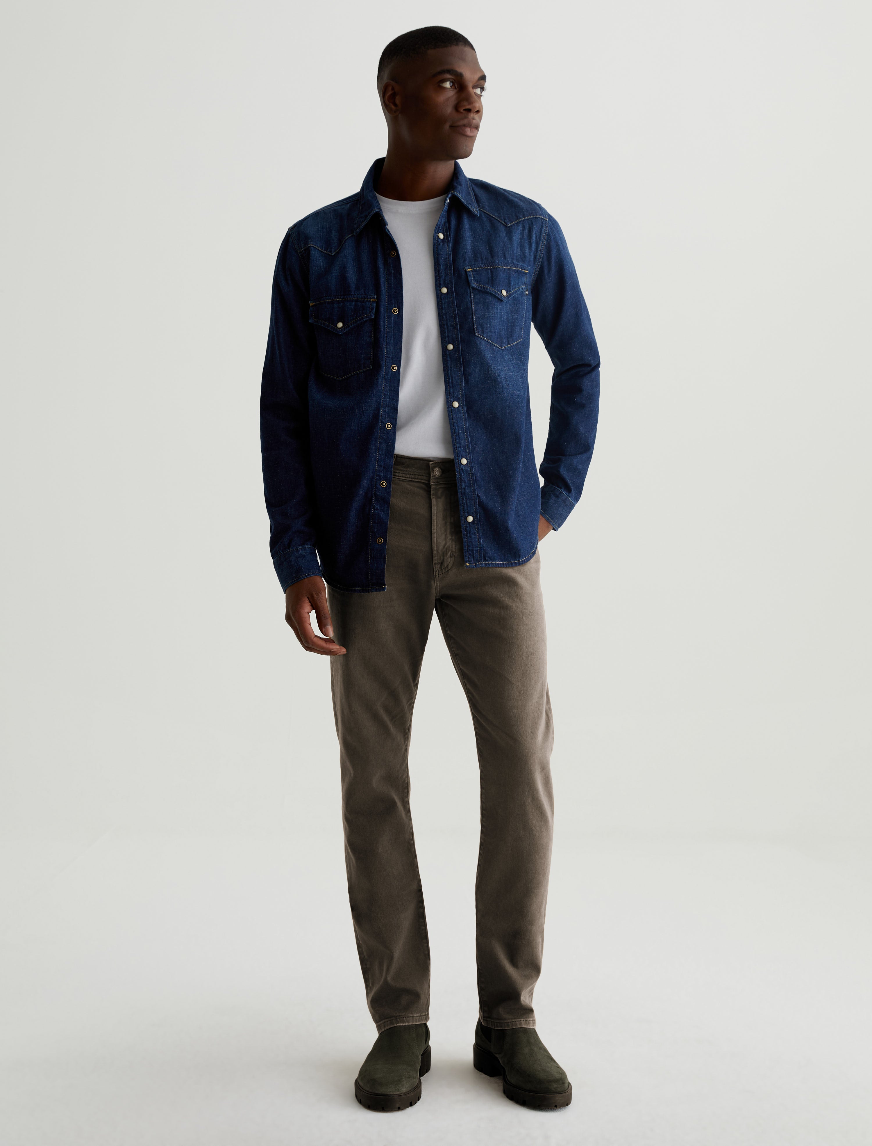 Everett 7 Years Sulfur Dried Cedar Slim Straight AG Cloud Soft Denim™ Men Bottom Photo 1