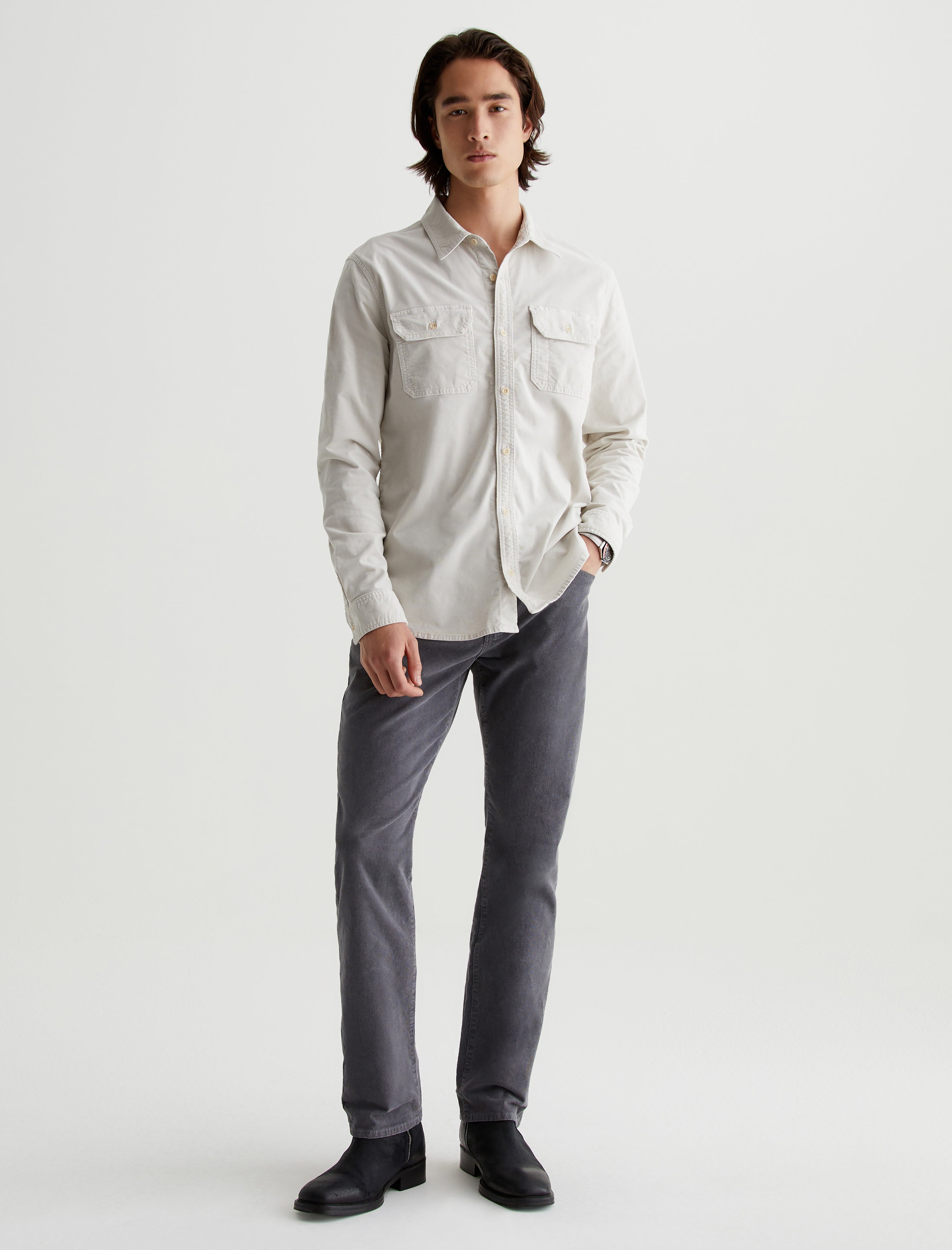 Everett Corduroy Sulfur Berlin Steel Corduroy Slim Straight Men Bottom Photo 1
