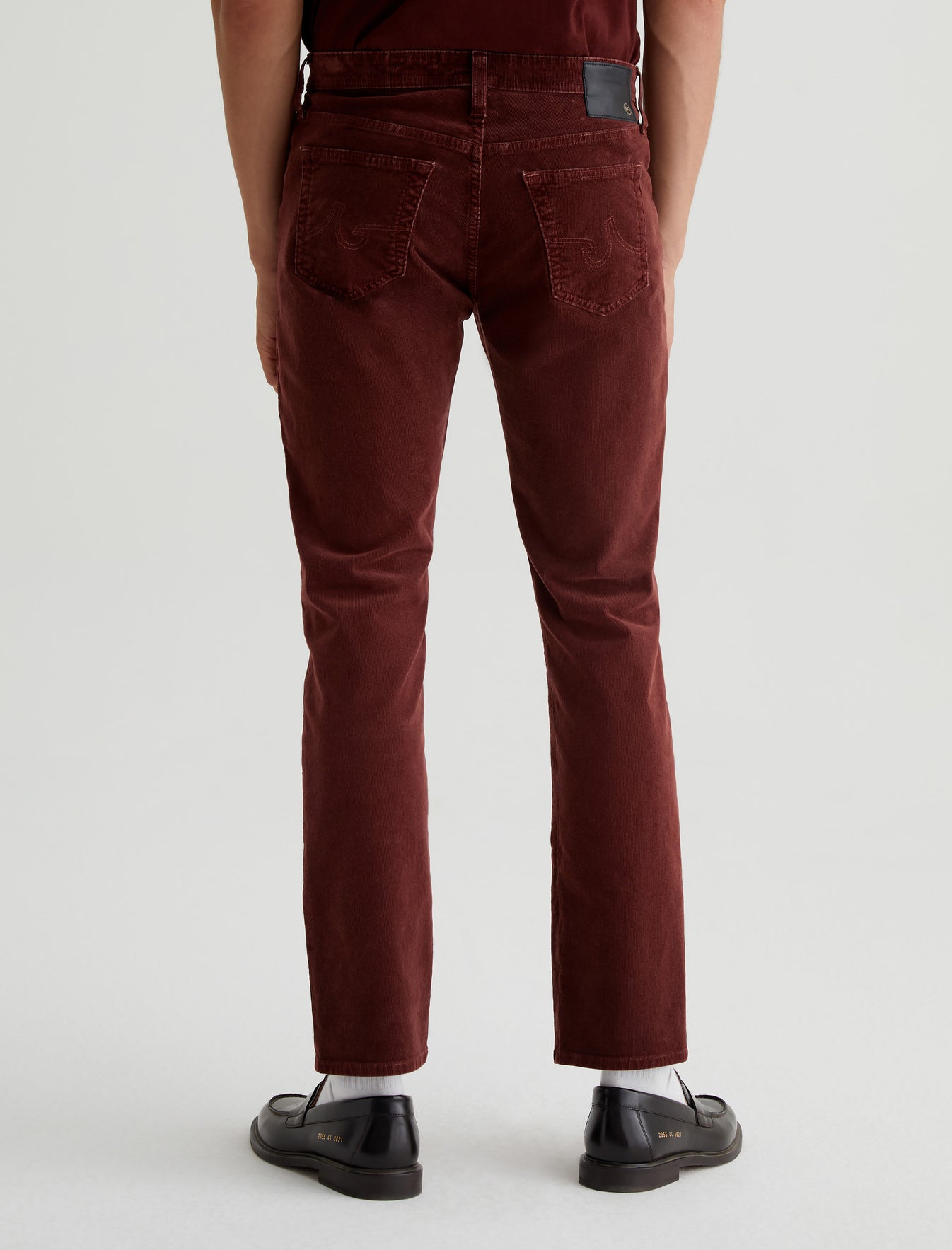 Everett Sulfur Dark Plum Slim Straight Mens Bottom Photo 6