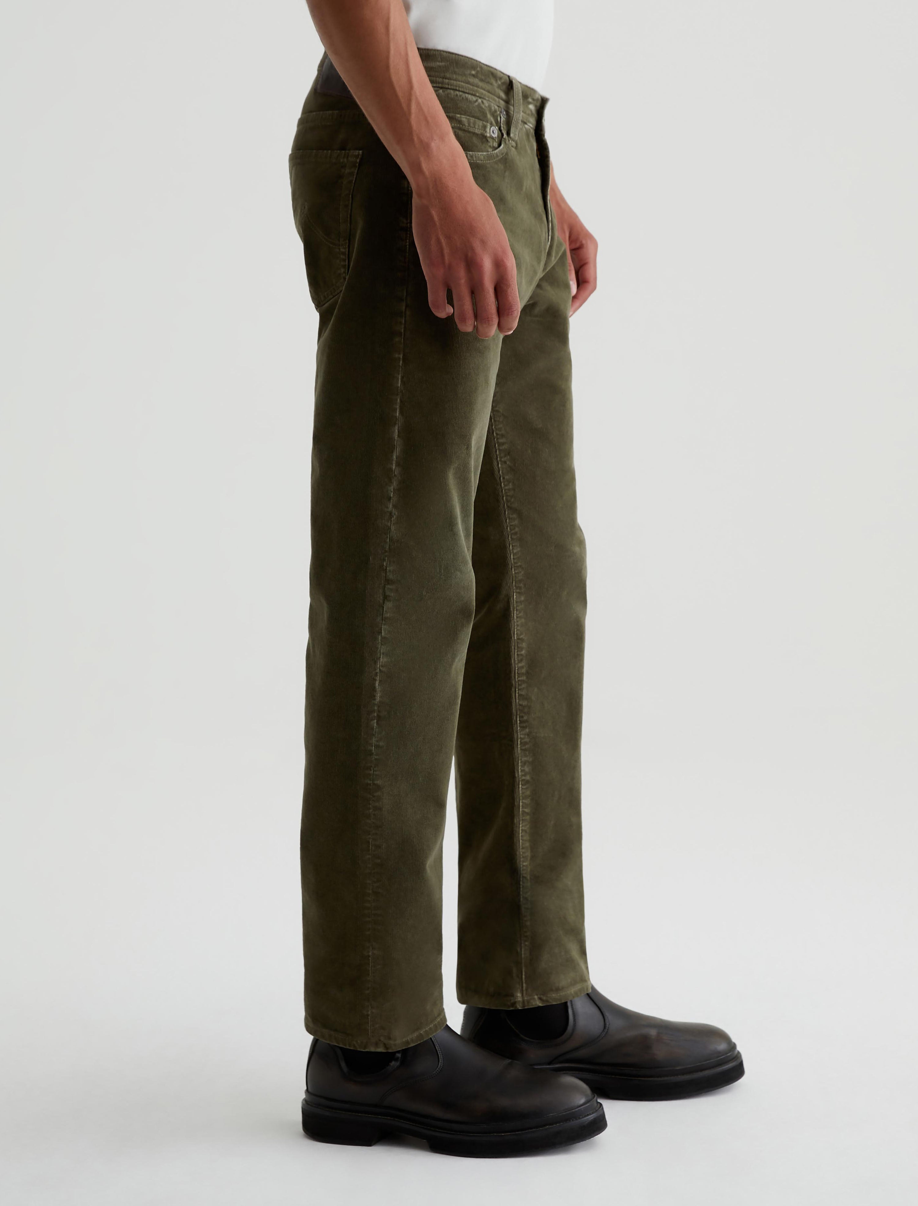 Everett Corduroy Sulfur Dried Cedar Corduroy Slim Straight Men Bottom Photo 4