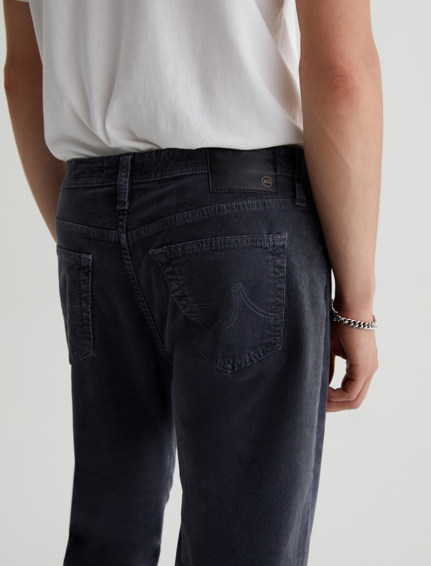 Everett Sulfur Melange Smoke Slim Straight Mens bottom Photo 5