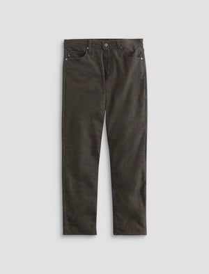 Everett Textured Houndstooth Black Mul Slim Straight Men'S Bottom Photo 9