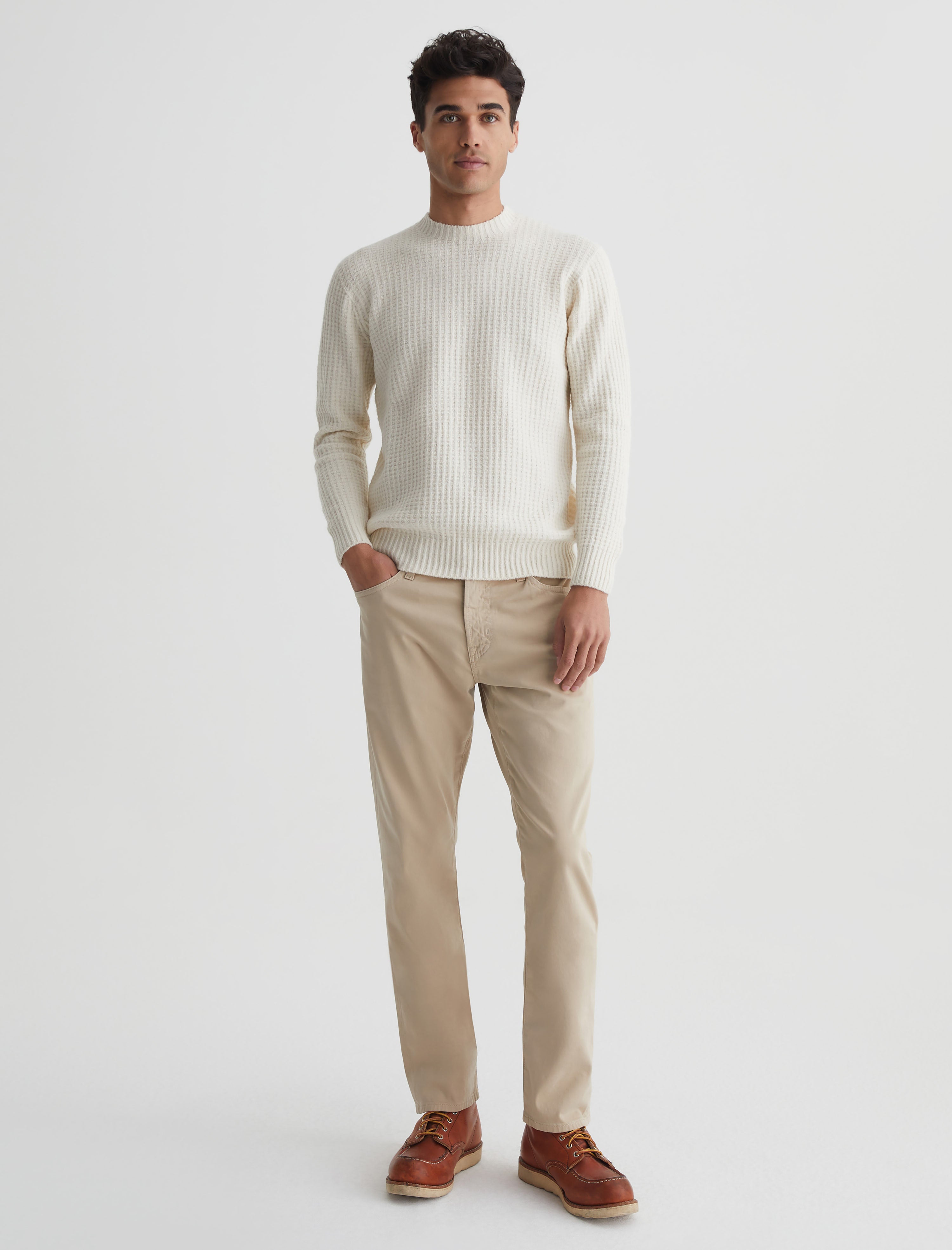 Everett Latte Slim Straight Mens bottom  Photo 1