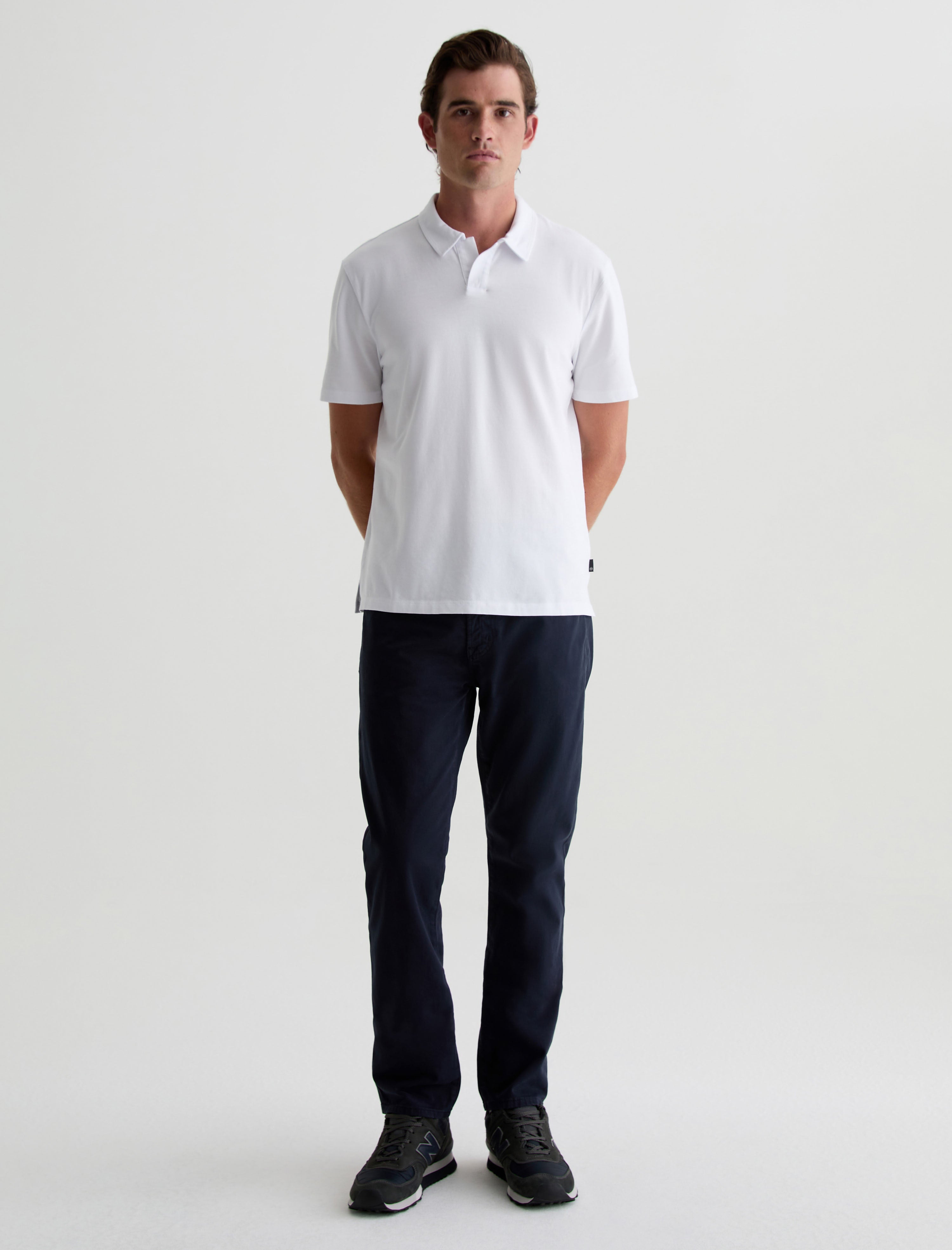 Everett SUD New Navy Sueded Slim Straight Leg Men Bottom Photo 1