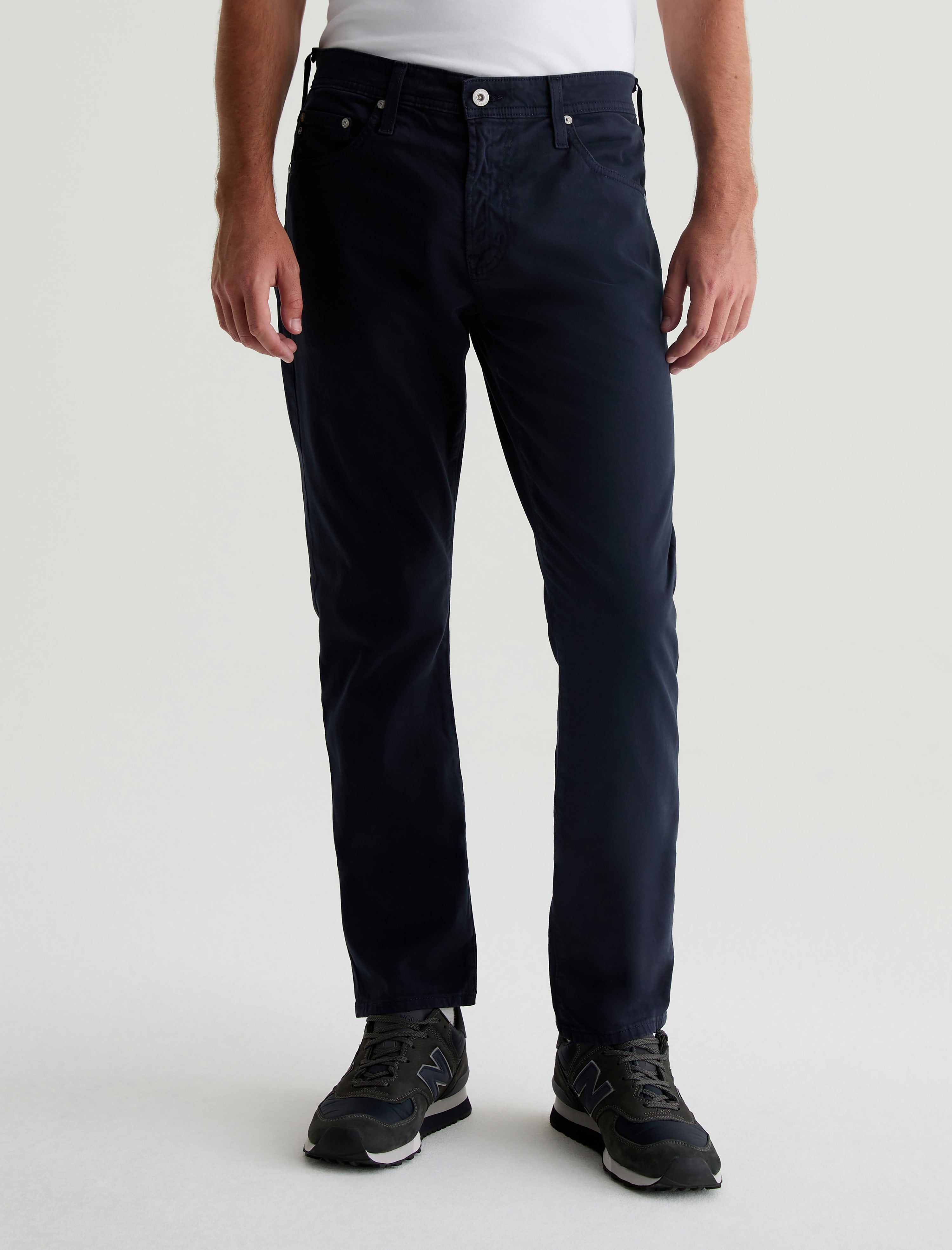 Everett SUD New Navy Sueded Slim Straight Leg Men Bottom Photo 2