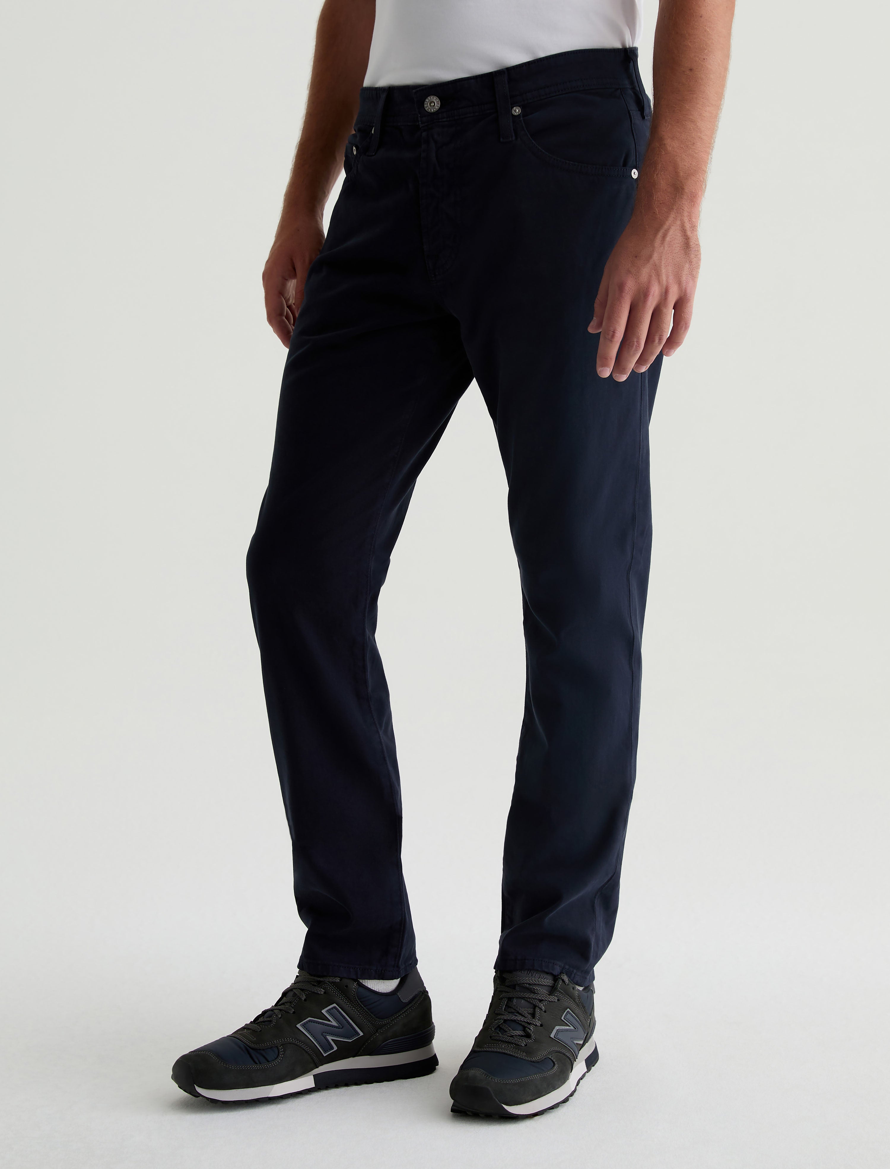 Everett SUD New Navy Sueded Slim Straight Leg Men Bottom Photo 5
