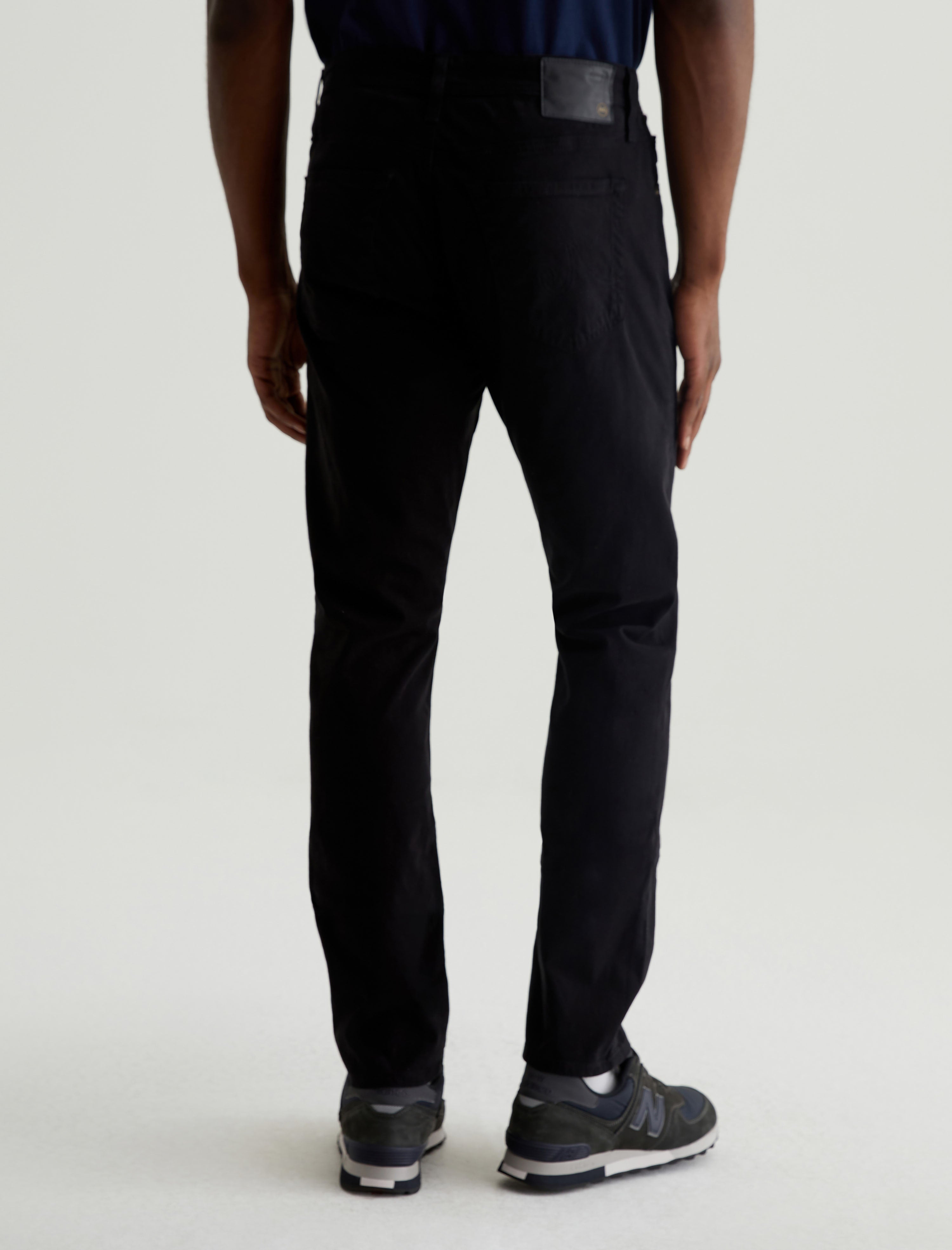 Everett SUD Super Black Sueded Slim Straight Leg Men Bottom Photo 7