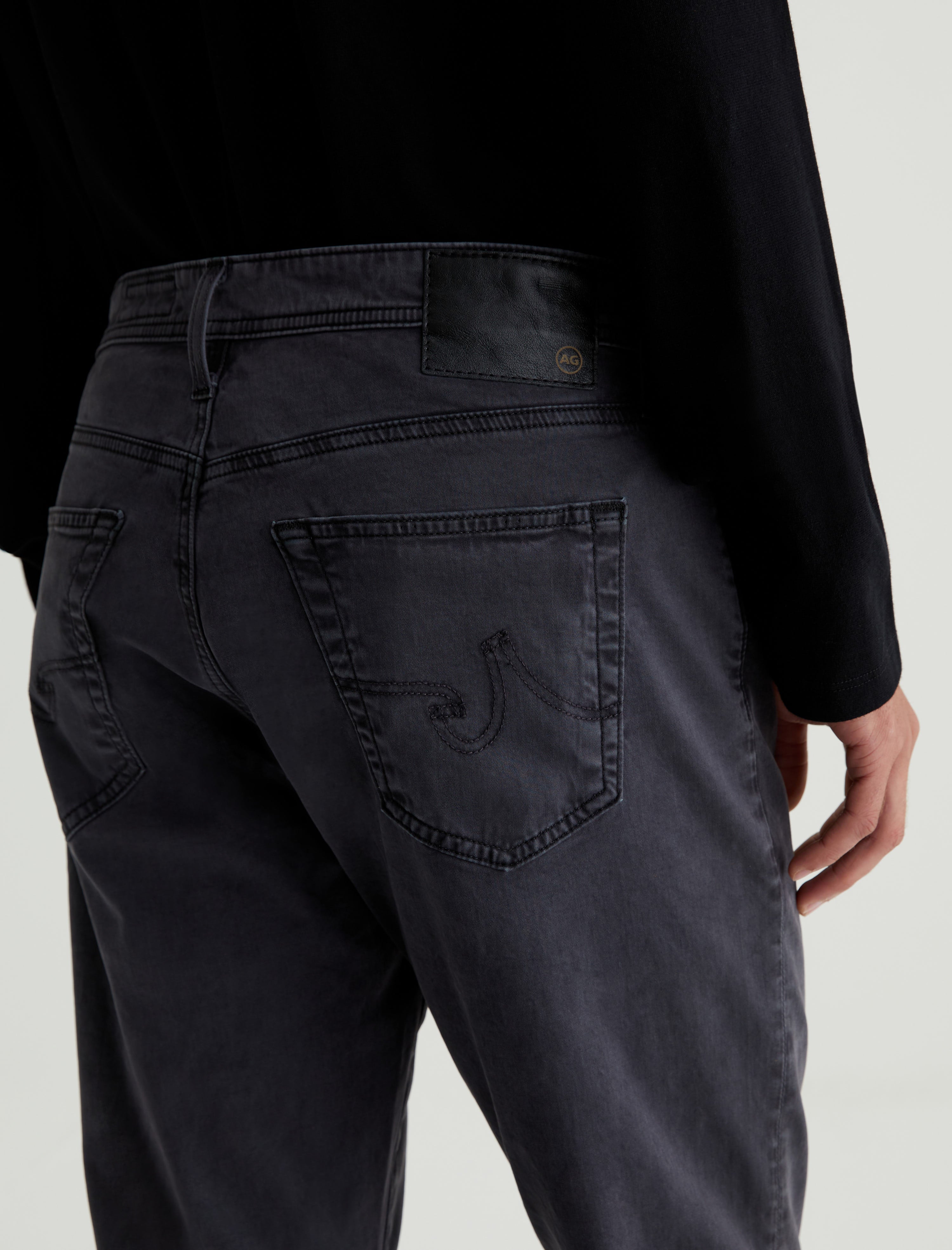 Everett SUD Sulfur Gunpowder Sueded Slim Straight Leg Men Bottom Photo 6