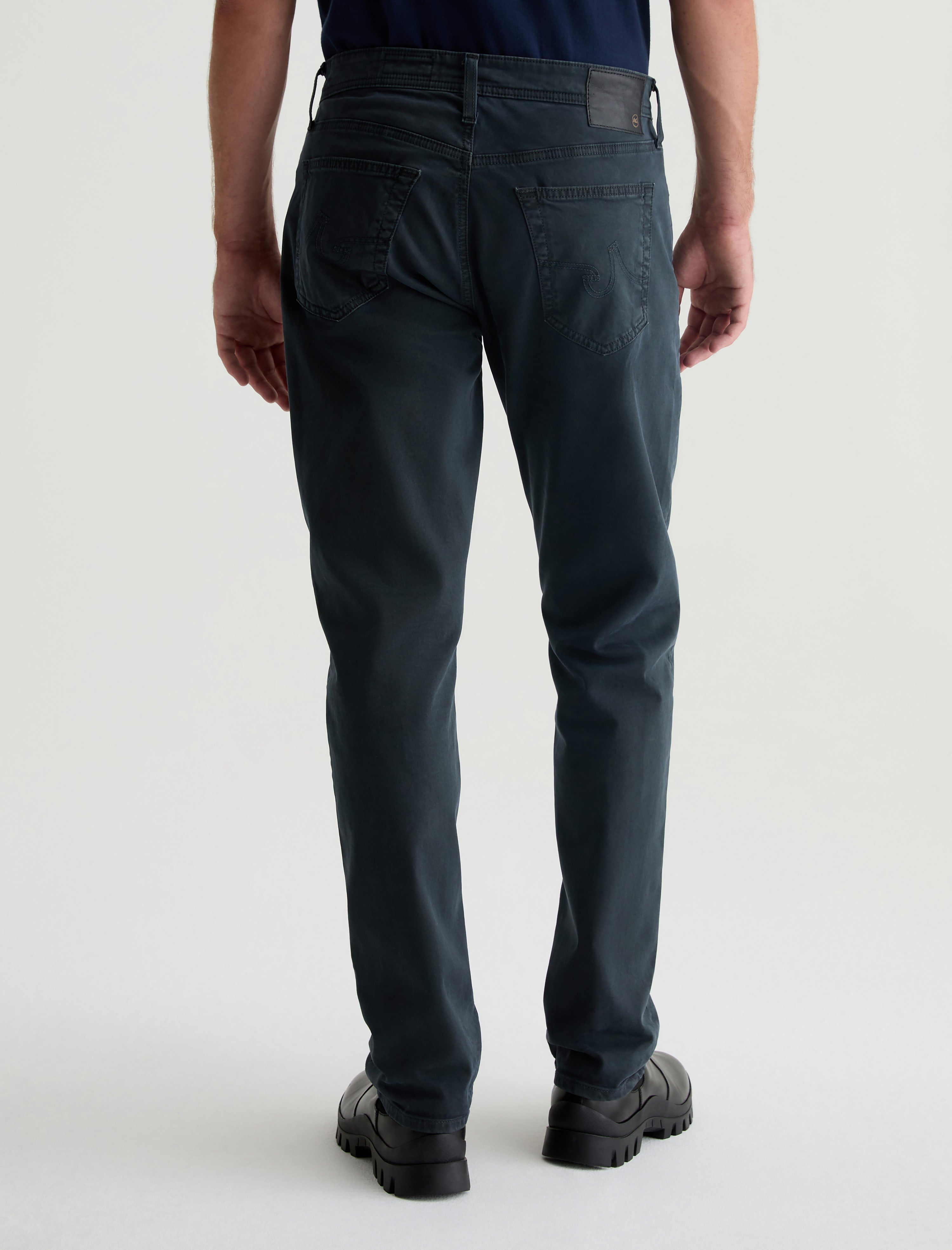 Everett SUD Sulfur Melange Smoke Sueded Slim Straight Leg Men Bottom Photo 7
