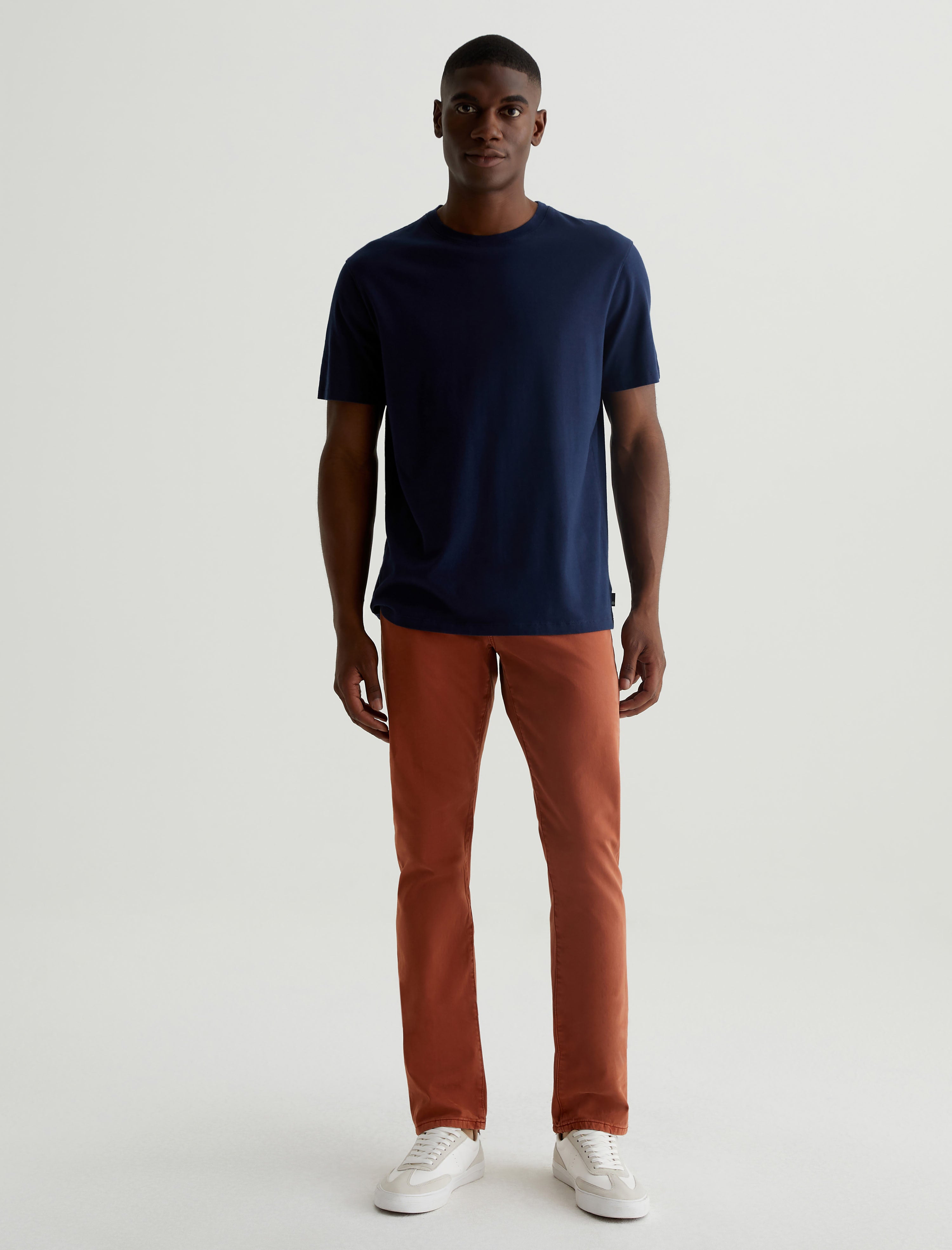 Everett Sud Sulfur Warm Cinnamon Sueded Slim Straight Leg Men Bottom Photo 1