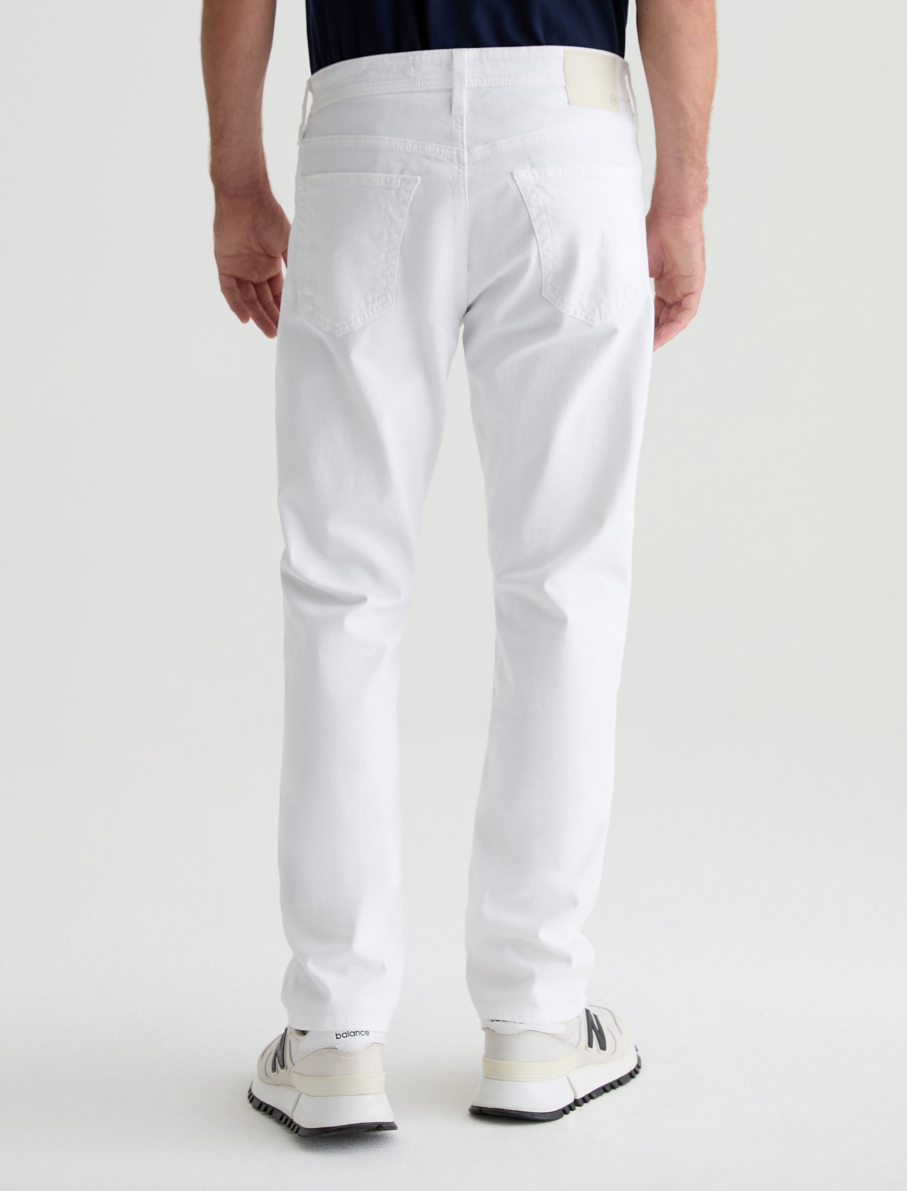 Everett SUD White Sueded Slim Straight Leg Men Bottom Photo 6