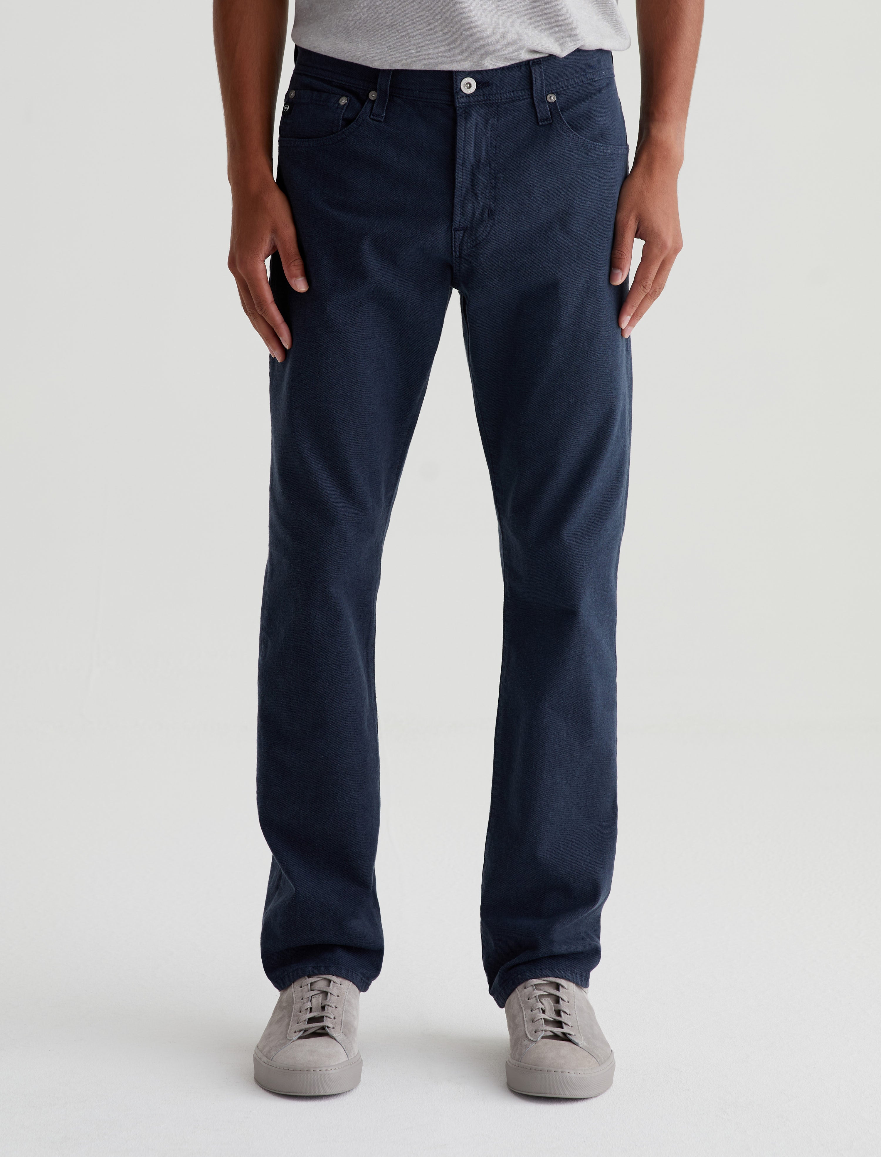 Everett Inky Blue Slim Straight Leg Men Bottom Photo 2
