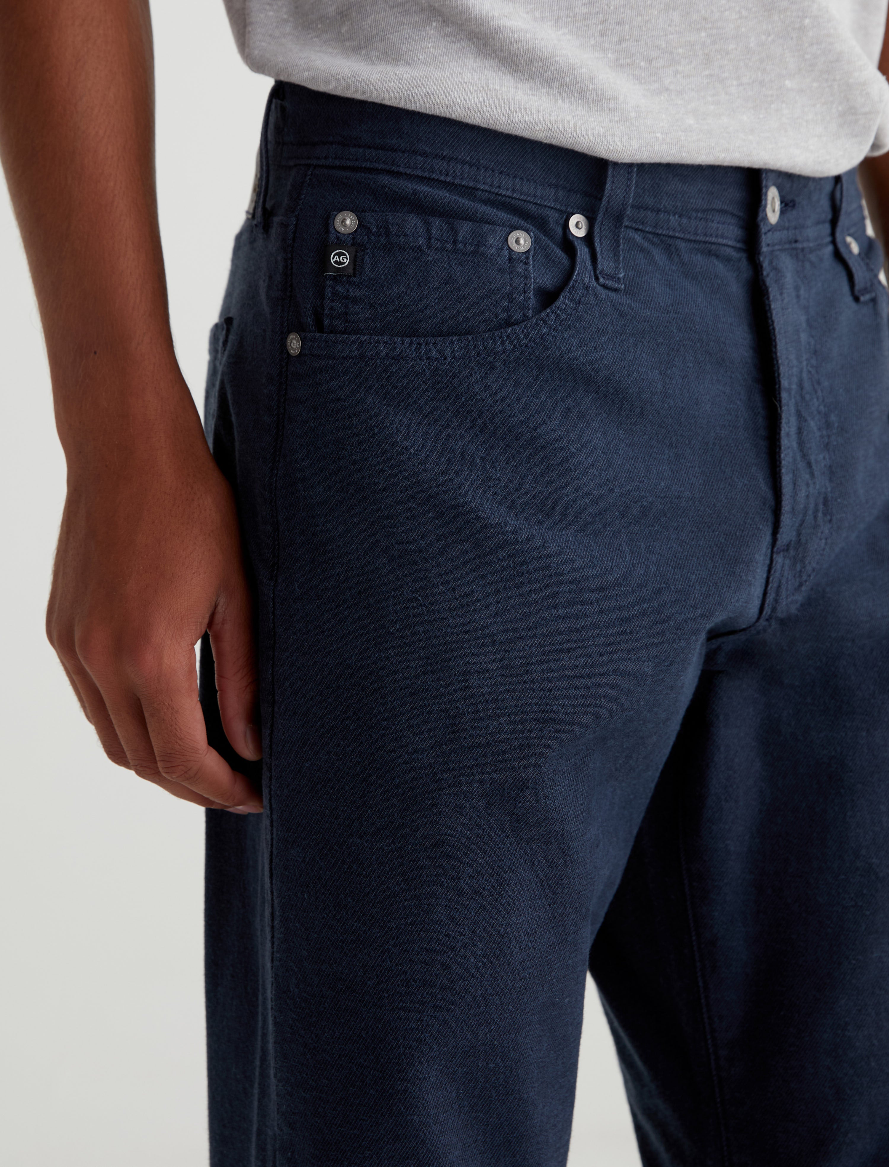 Everett Inky Blue Slim Straight Leg Men Bottom Photo 3