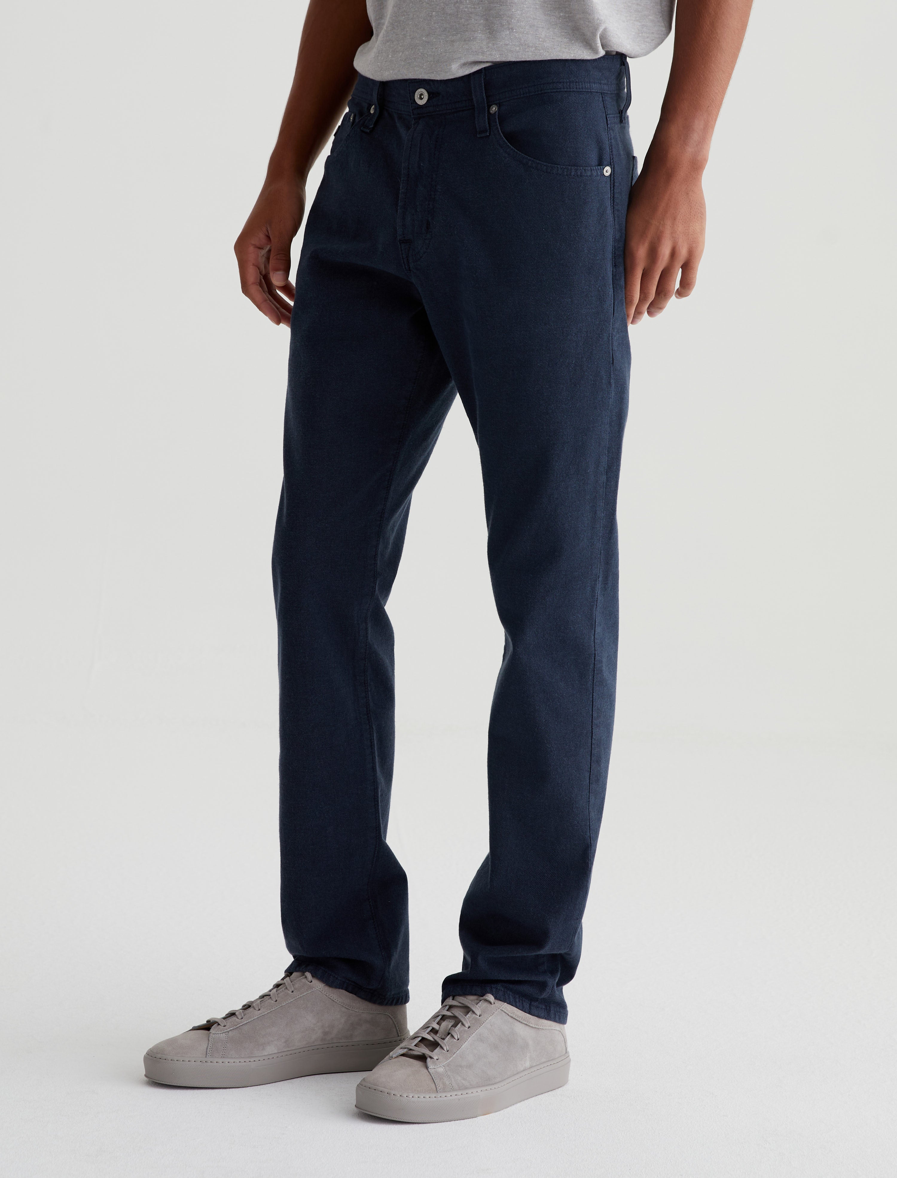 Everett Inky Blue Slim Straight Leg Men Bottom Photo 5