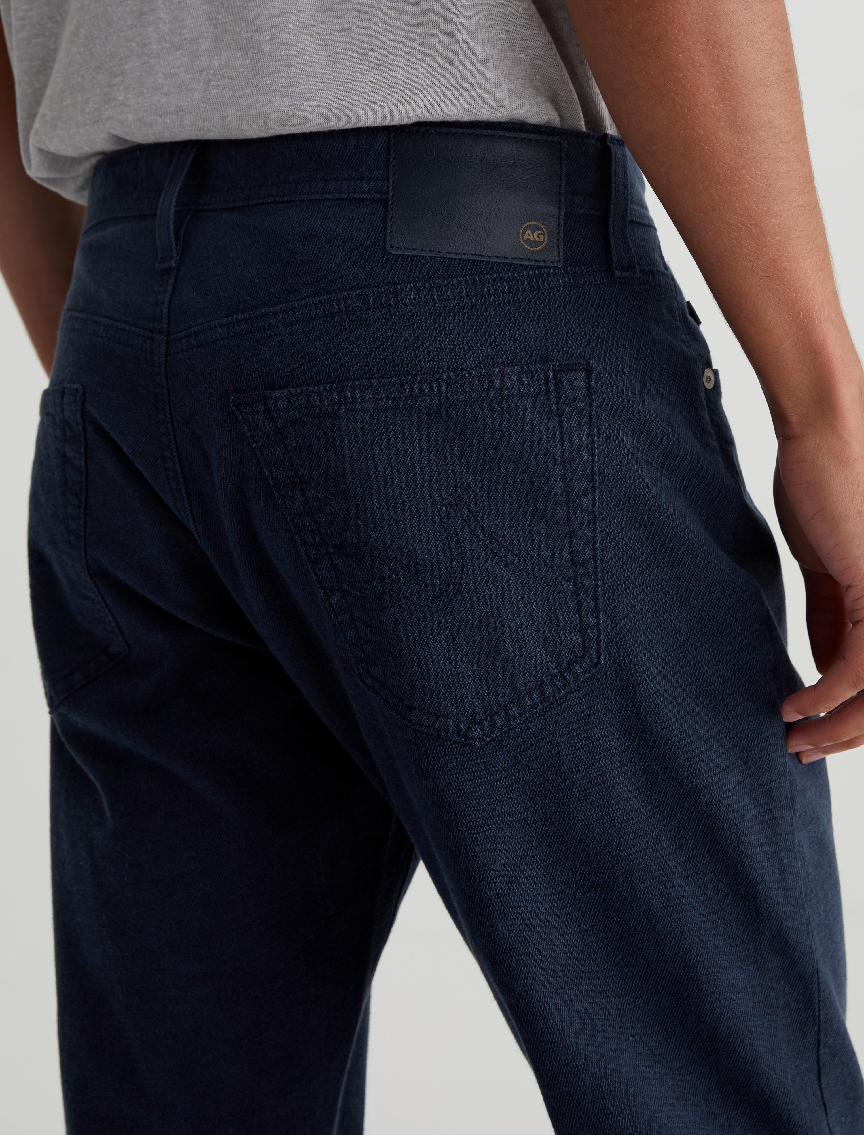 Everett Inky Blue Slim Straight Leg Men Bottom Photo 6