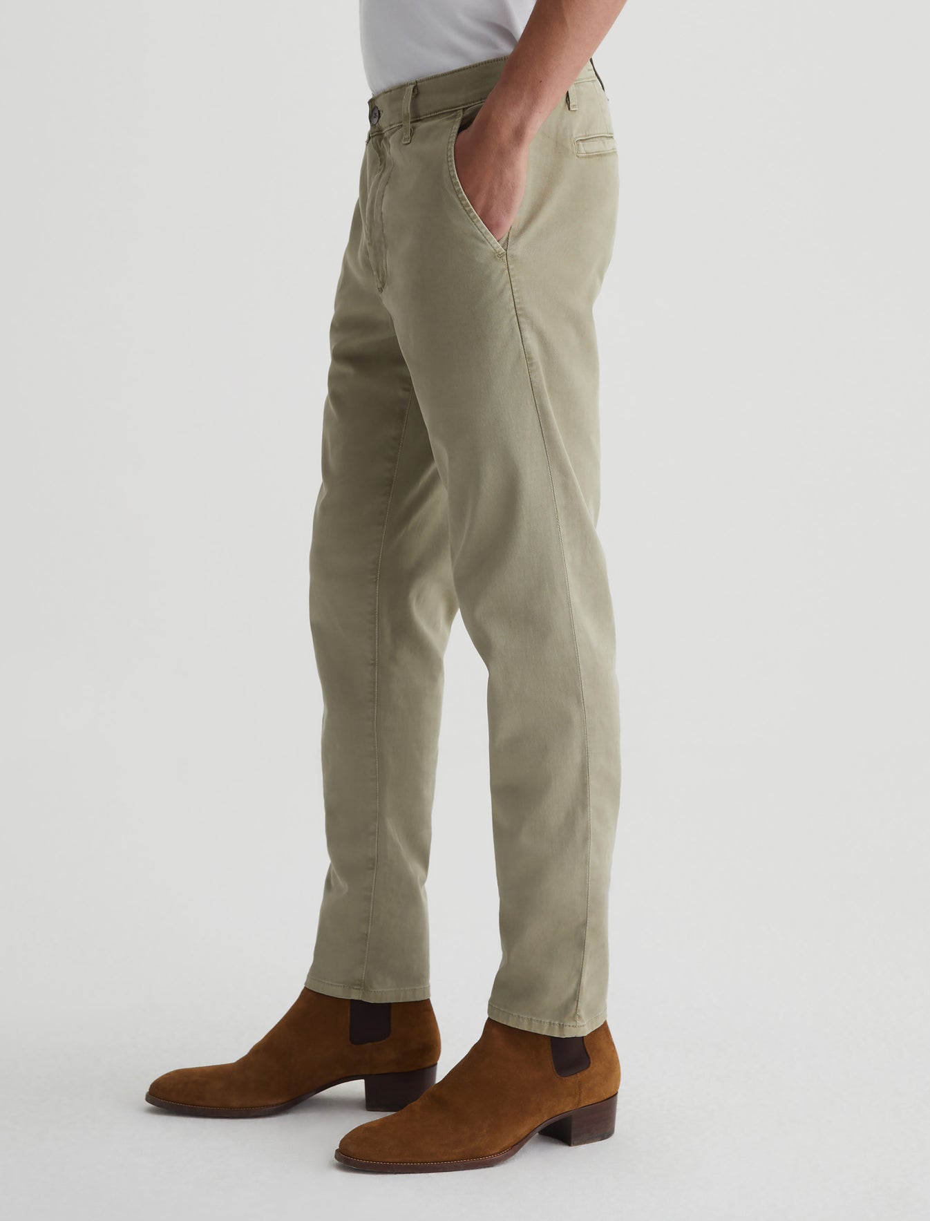 Jamison Sulfur Dried Rosemary Skinny Trouser Men Bottom  Photo 4