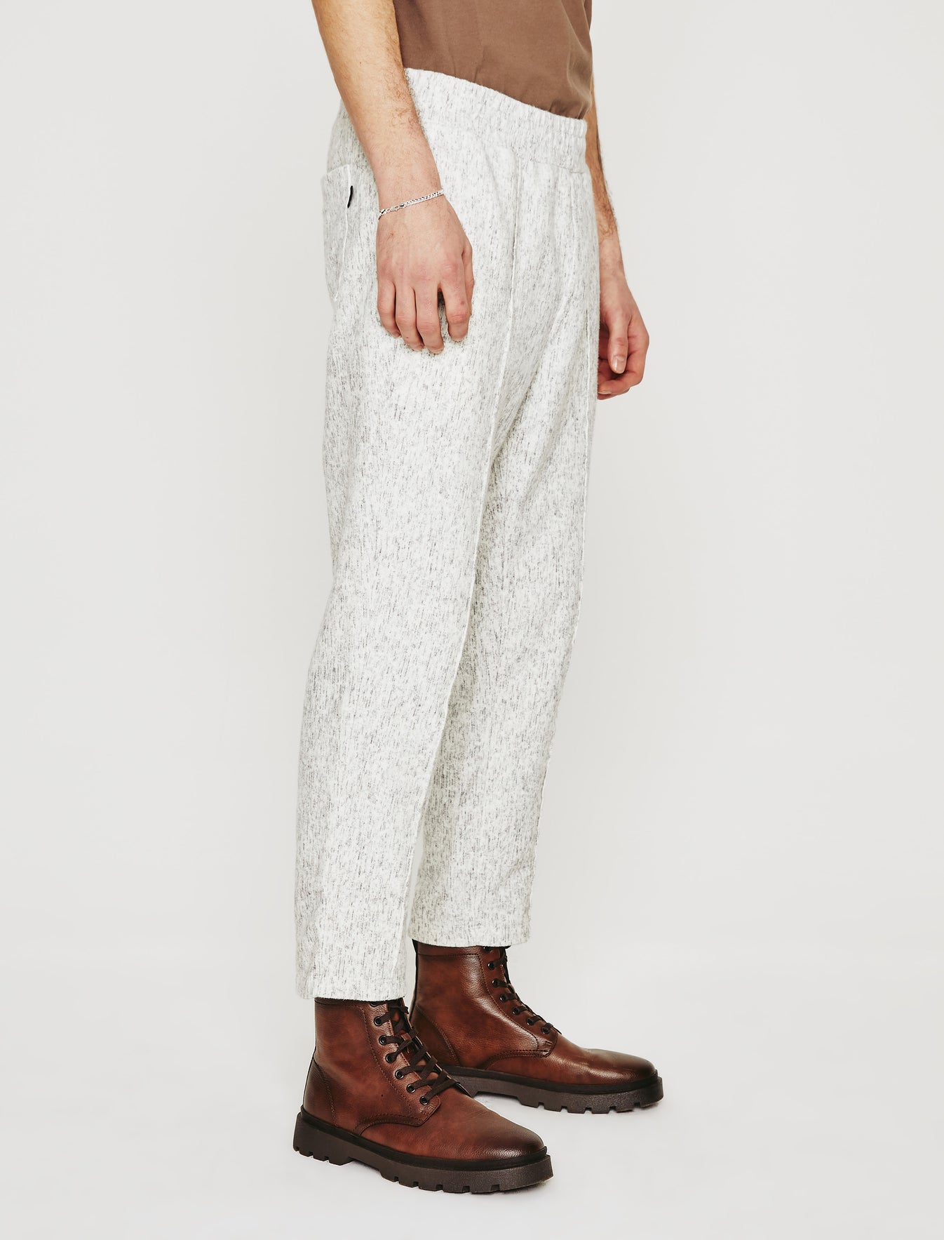 Wyatt Sweatpant Ikat Wool Grey Multi Classic Pintuck Sweatpant Men Bottom Photo 4