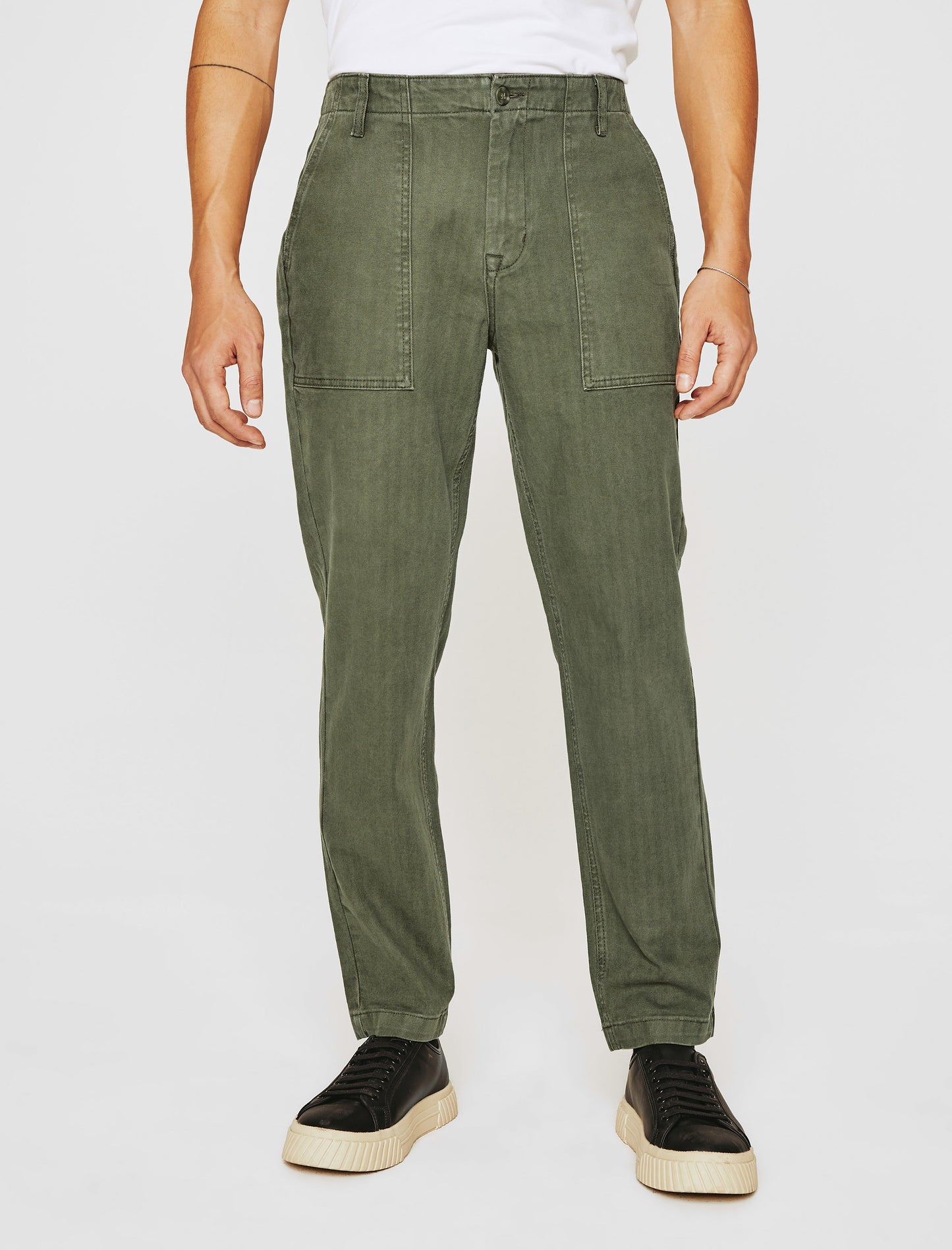 Wells Fatigue Valley Dark Infantry Green Relaxed Tapered Men Bottom Photo 2