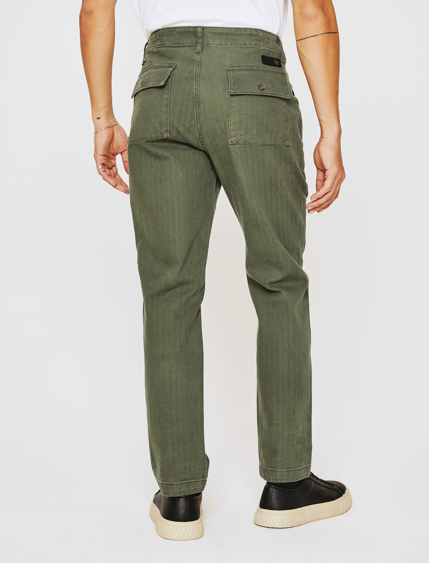 Wells Fatigue Valley Dark Infantry Green Relaxed Tapered Men Bottom Photo 6